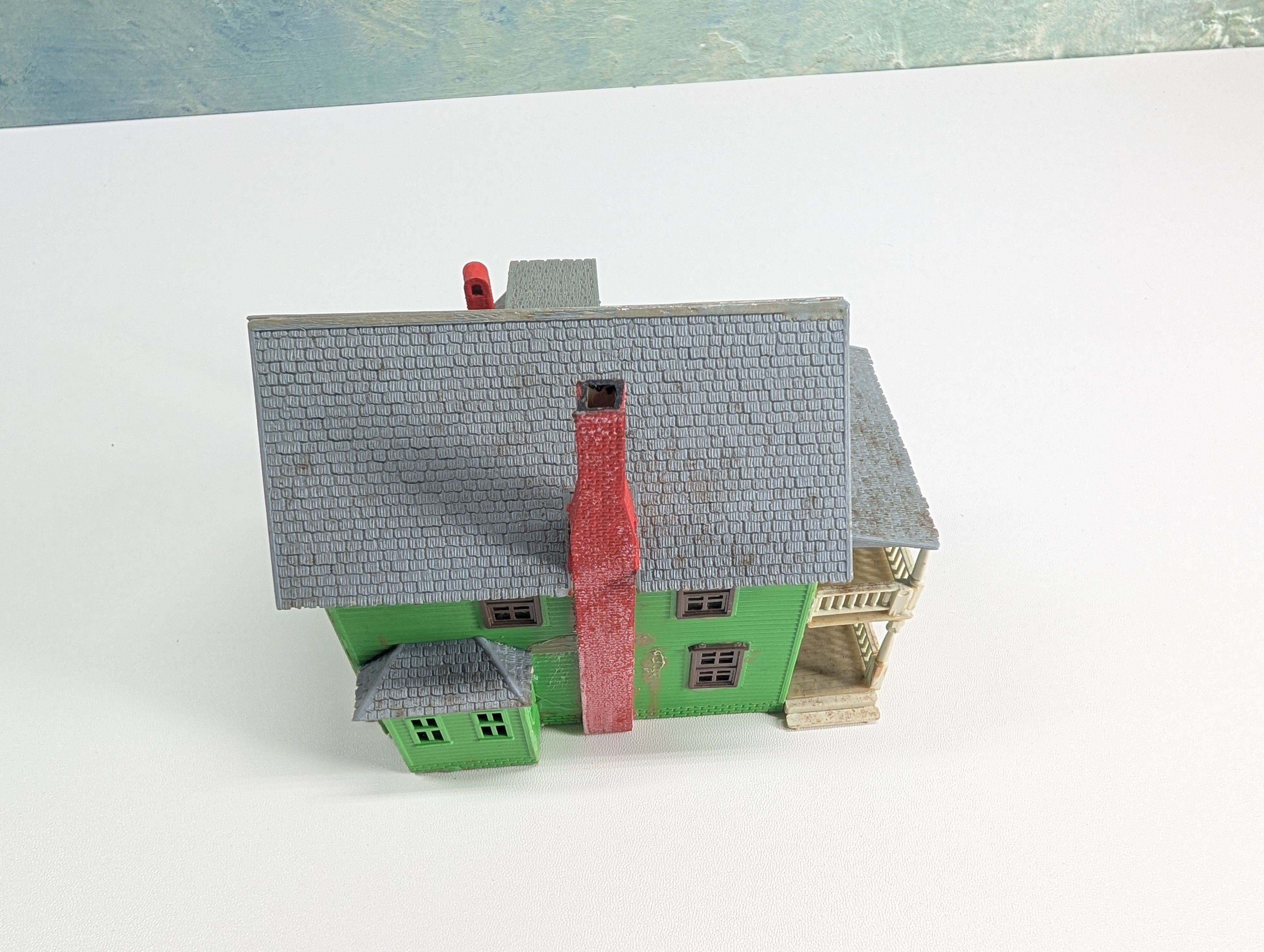 USED Tyco HO Scale Green Farmhouse
