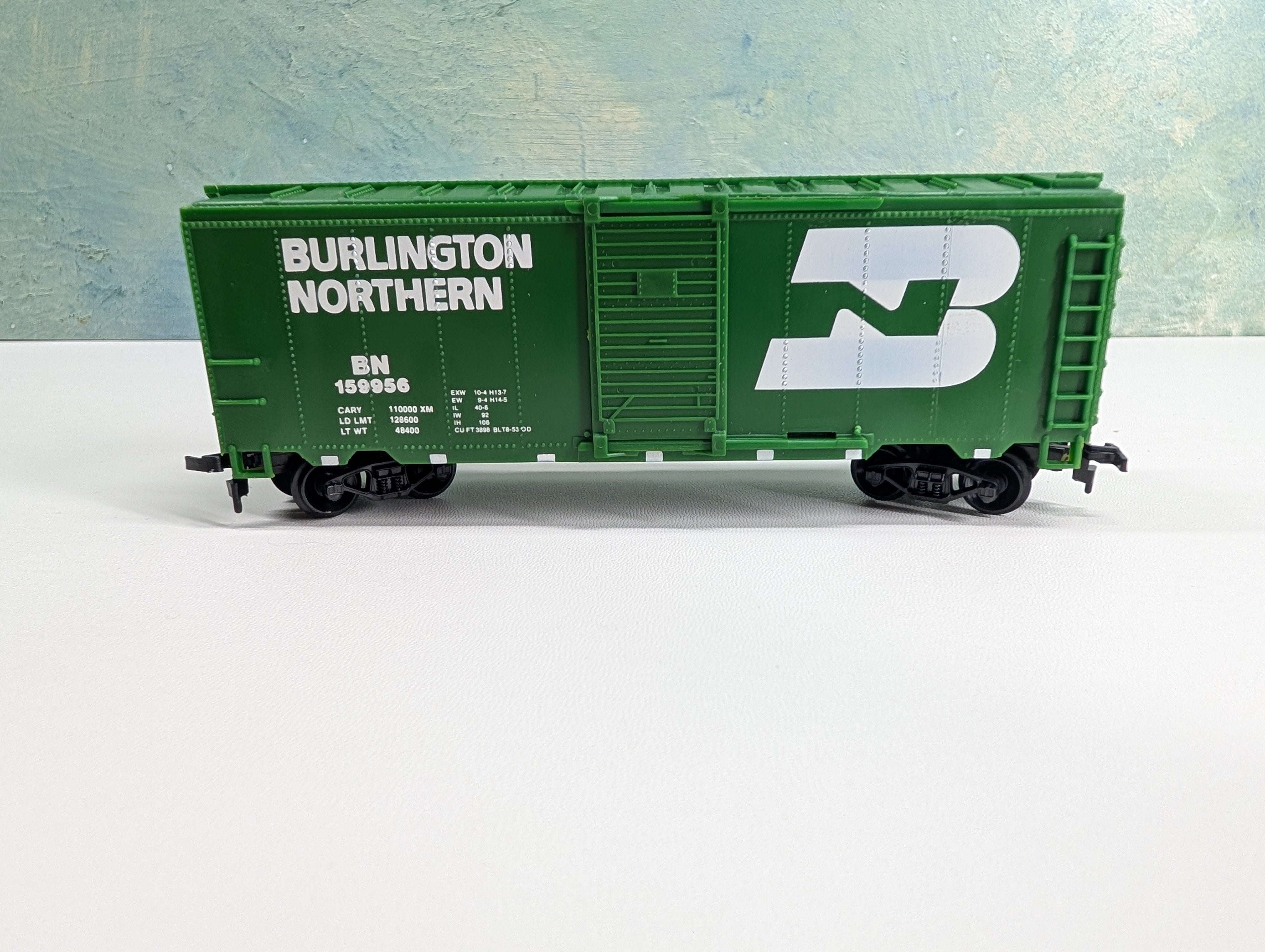 USED Life-Like HO Scale 40' Box Car Burlington Northern BN #159956