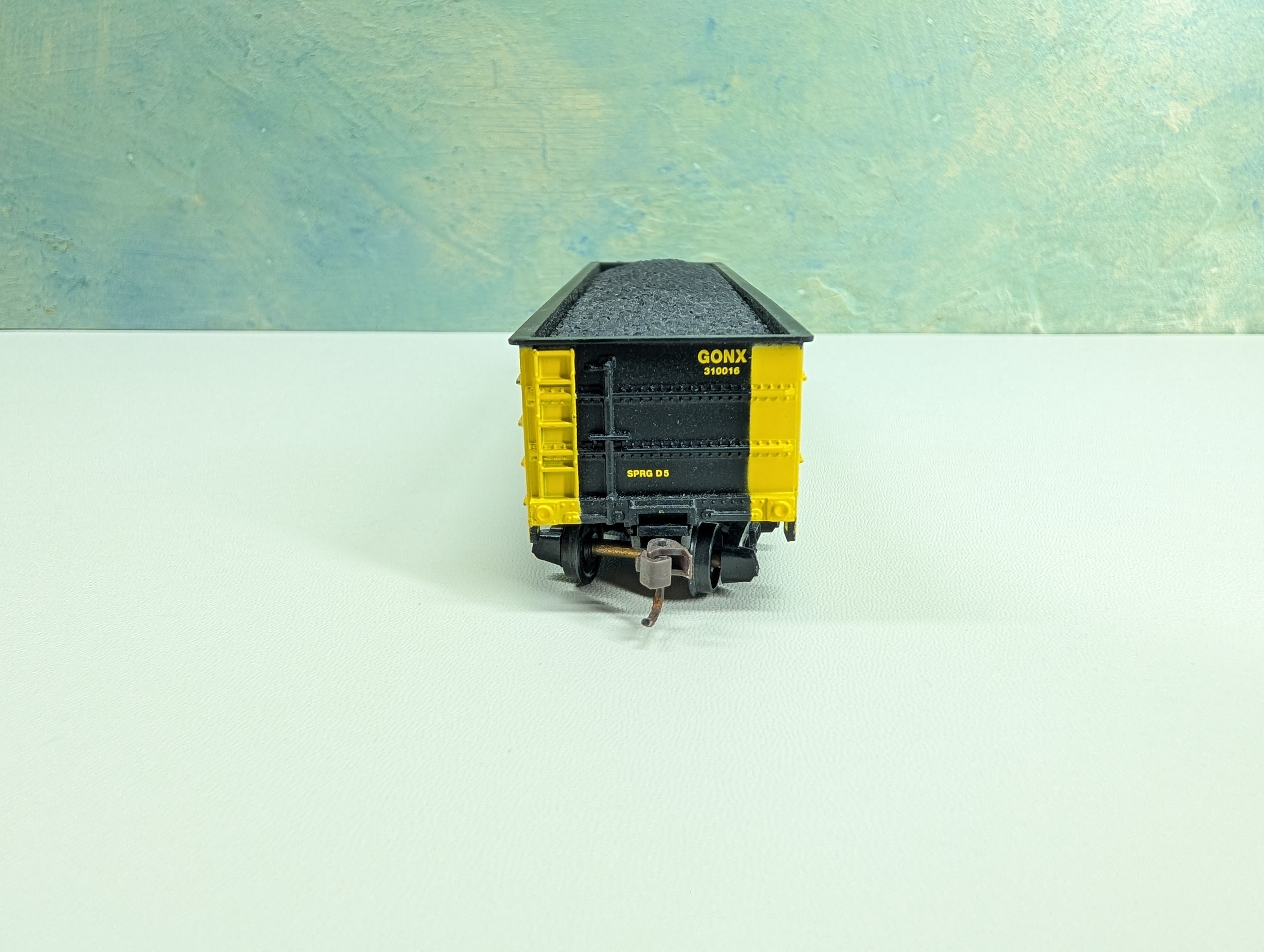 USED Mantua HO Scale 45' Gondola w/ Coal Load Railgon GONX #310016 w/ Coal Load