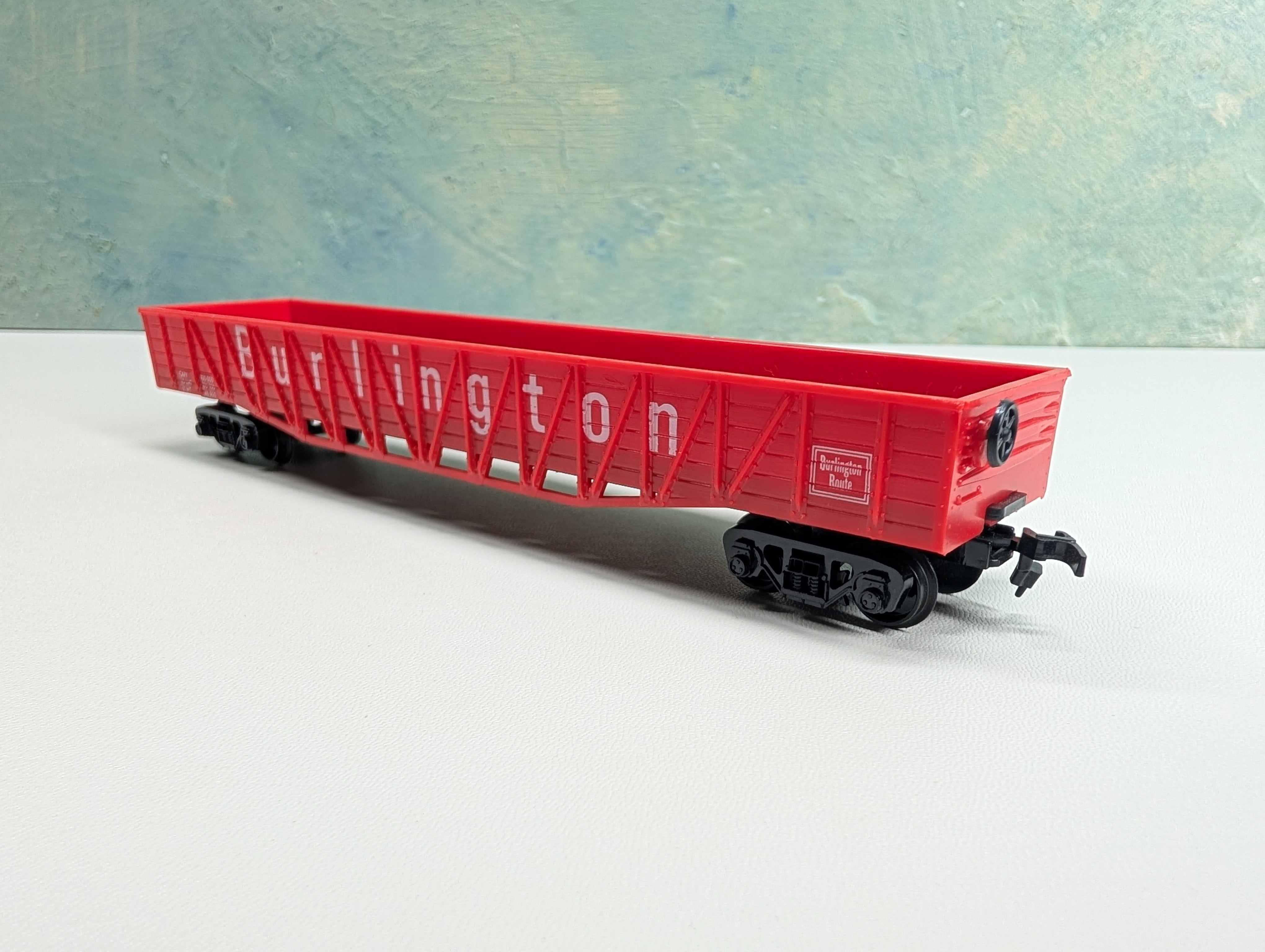 USED AHM HO Scale 50' Wooden OB Gondola Burlington CB&Q