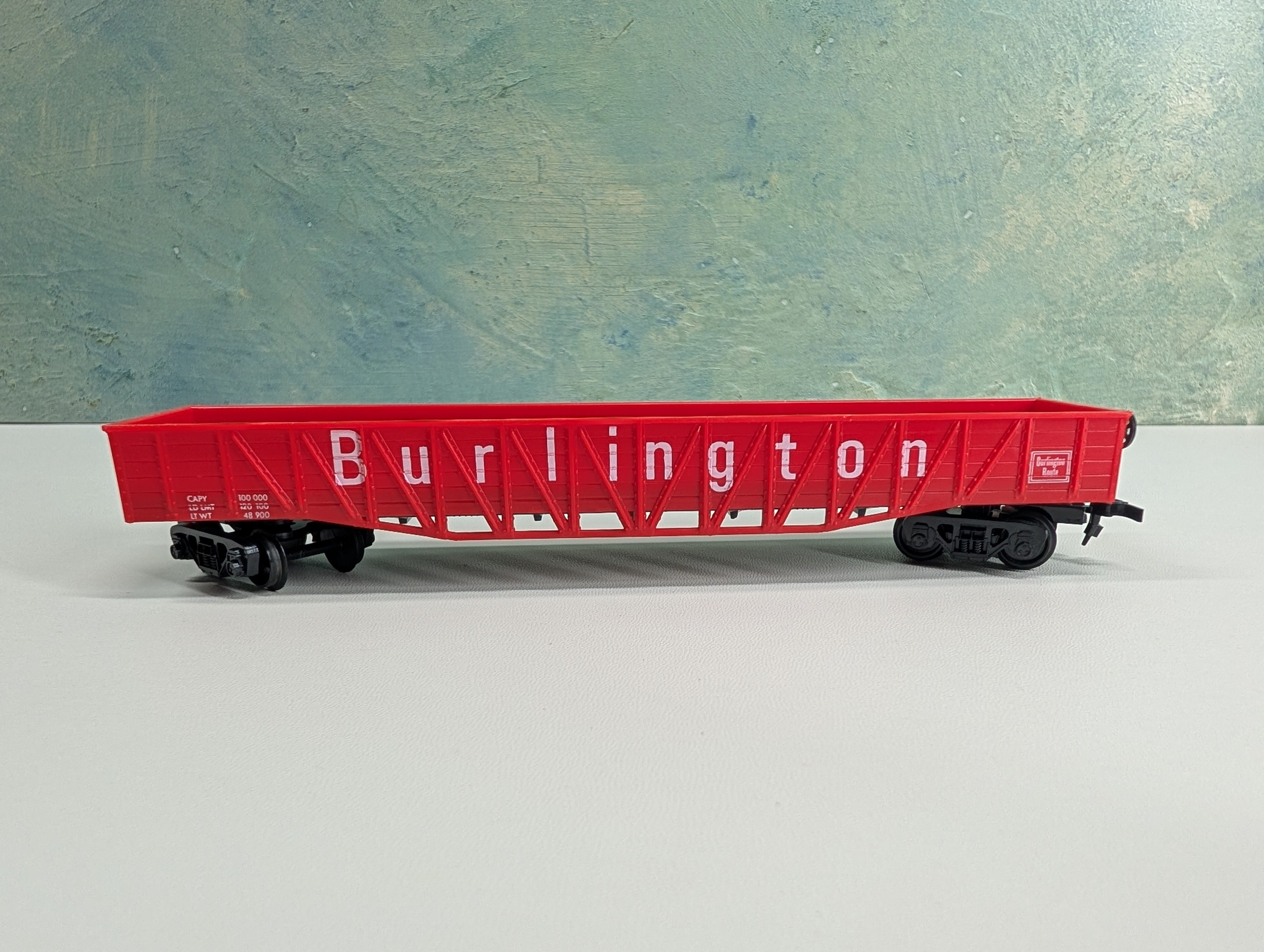 USED AHM HO Scale 50' Wooden OB Gondola Burlington CB&Q