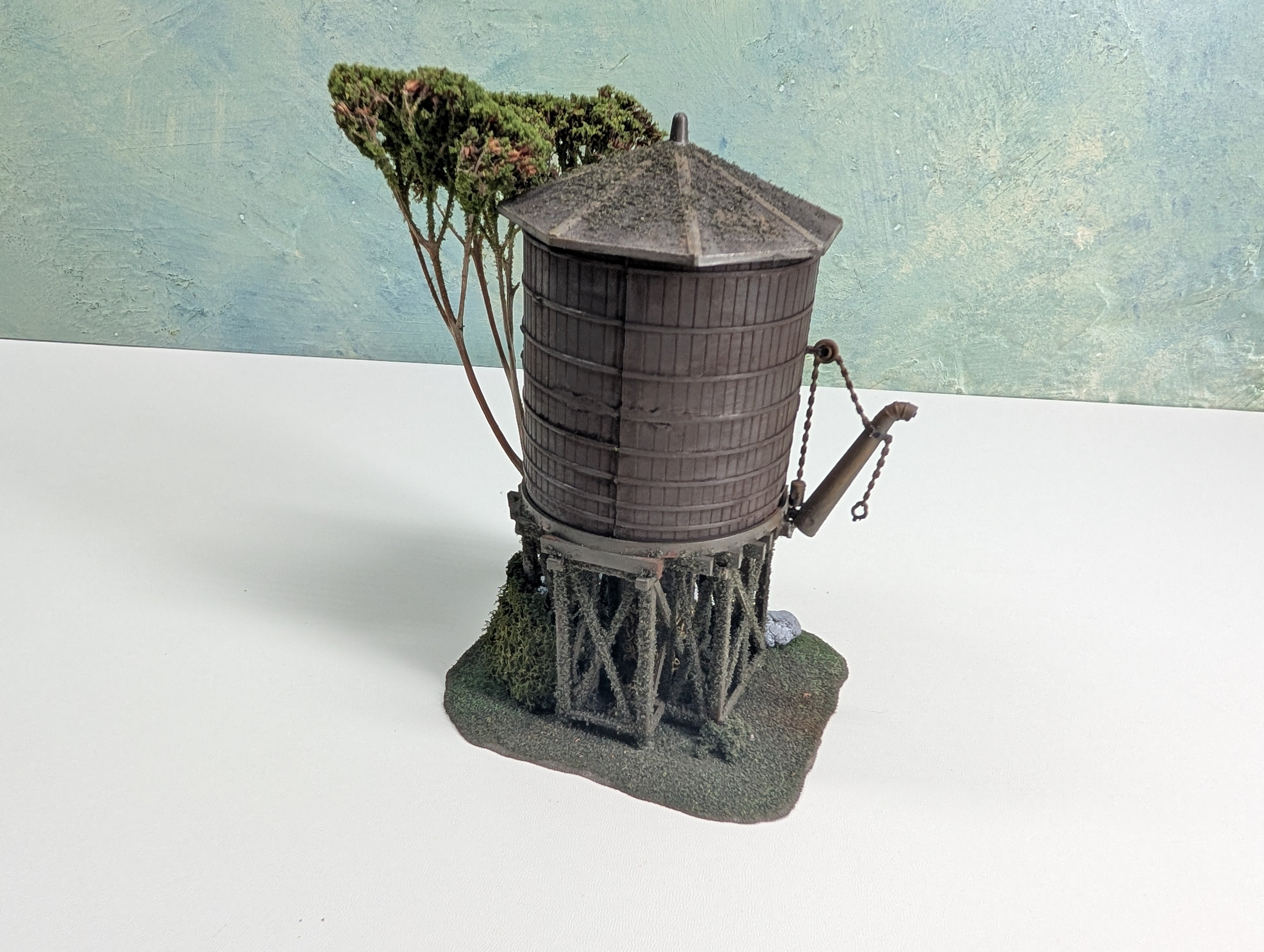 USED HO Scale Weathered and Detailed Water Tower