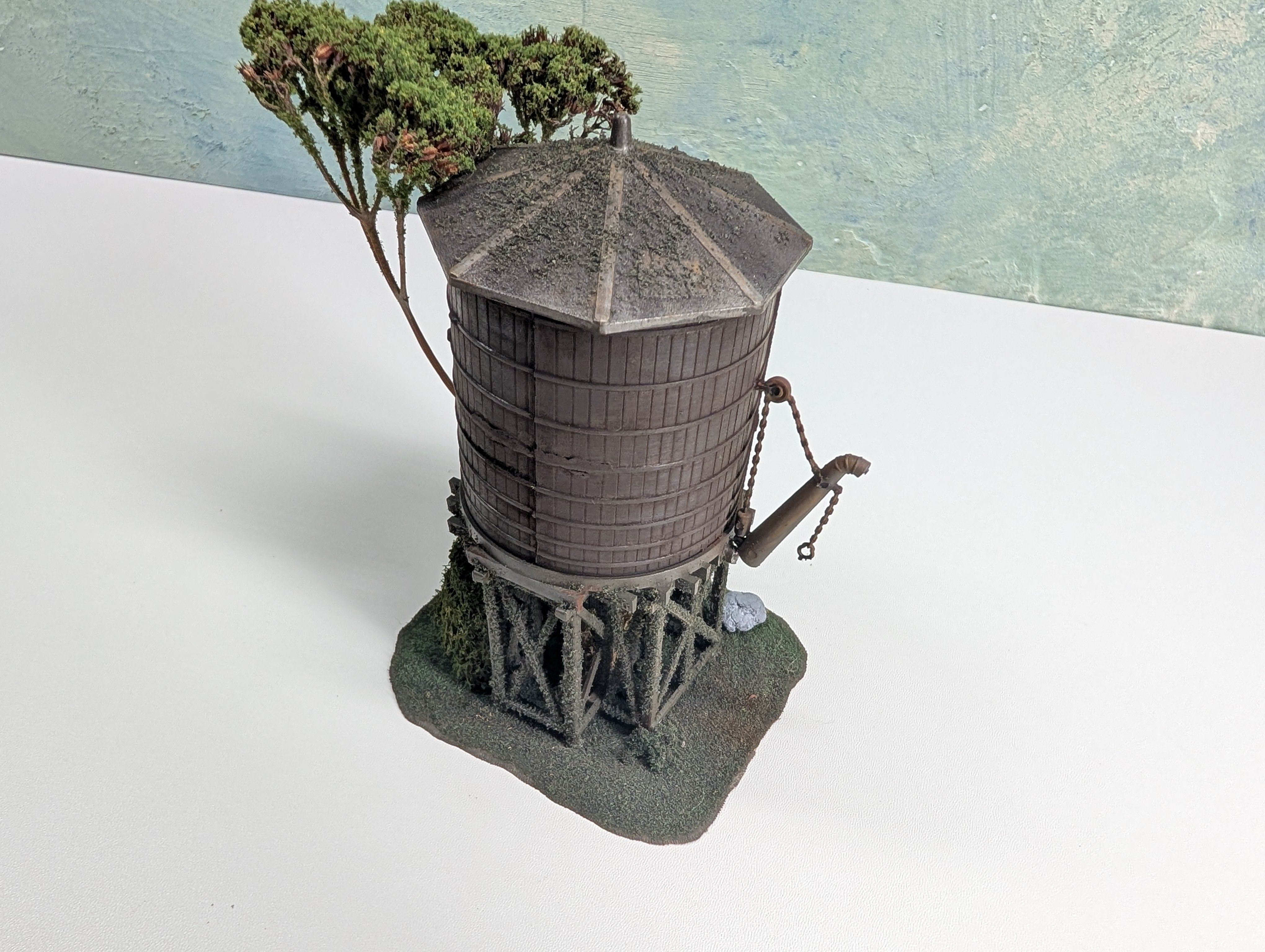 USED HO Scale Weathered and Detailed Water Tower