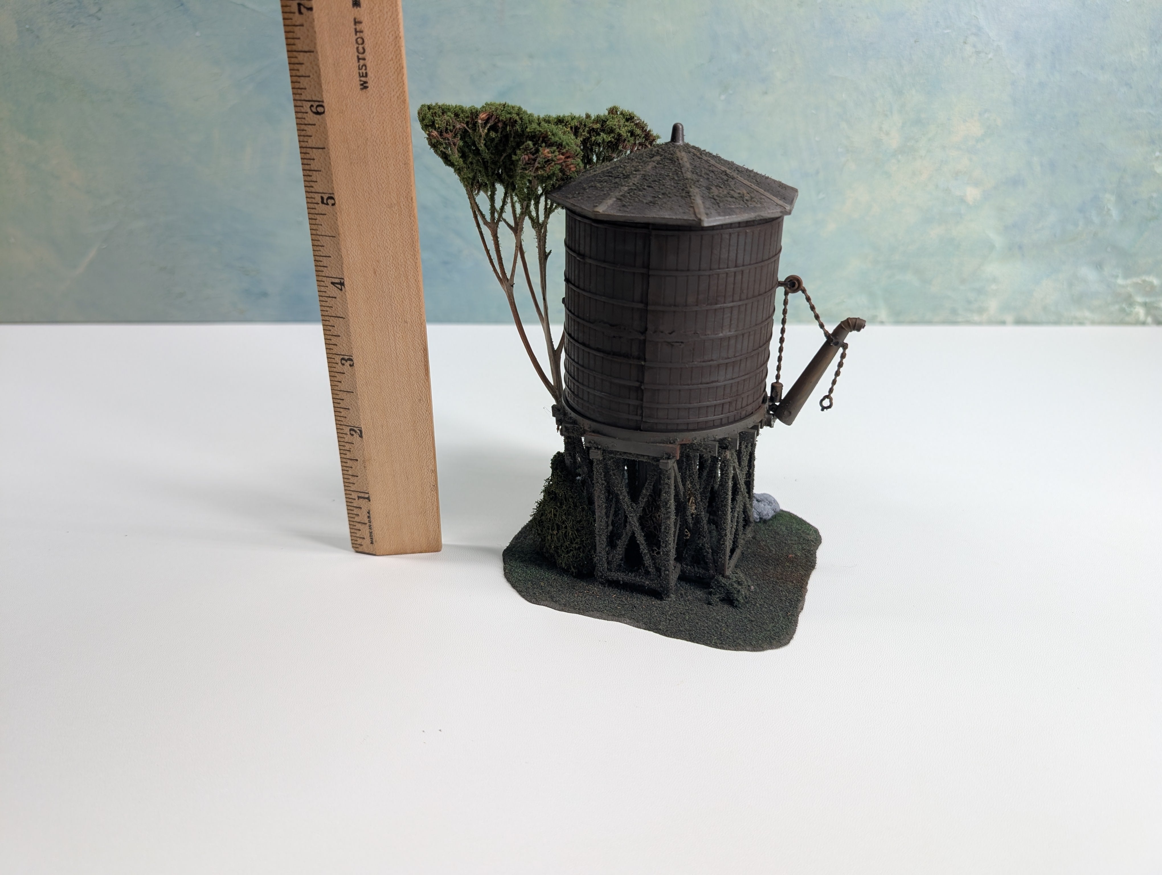 USED HO Scale Weathered and Detailed Water Tower