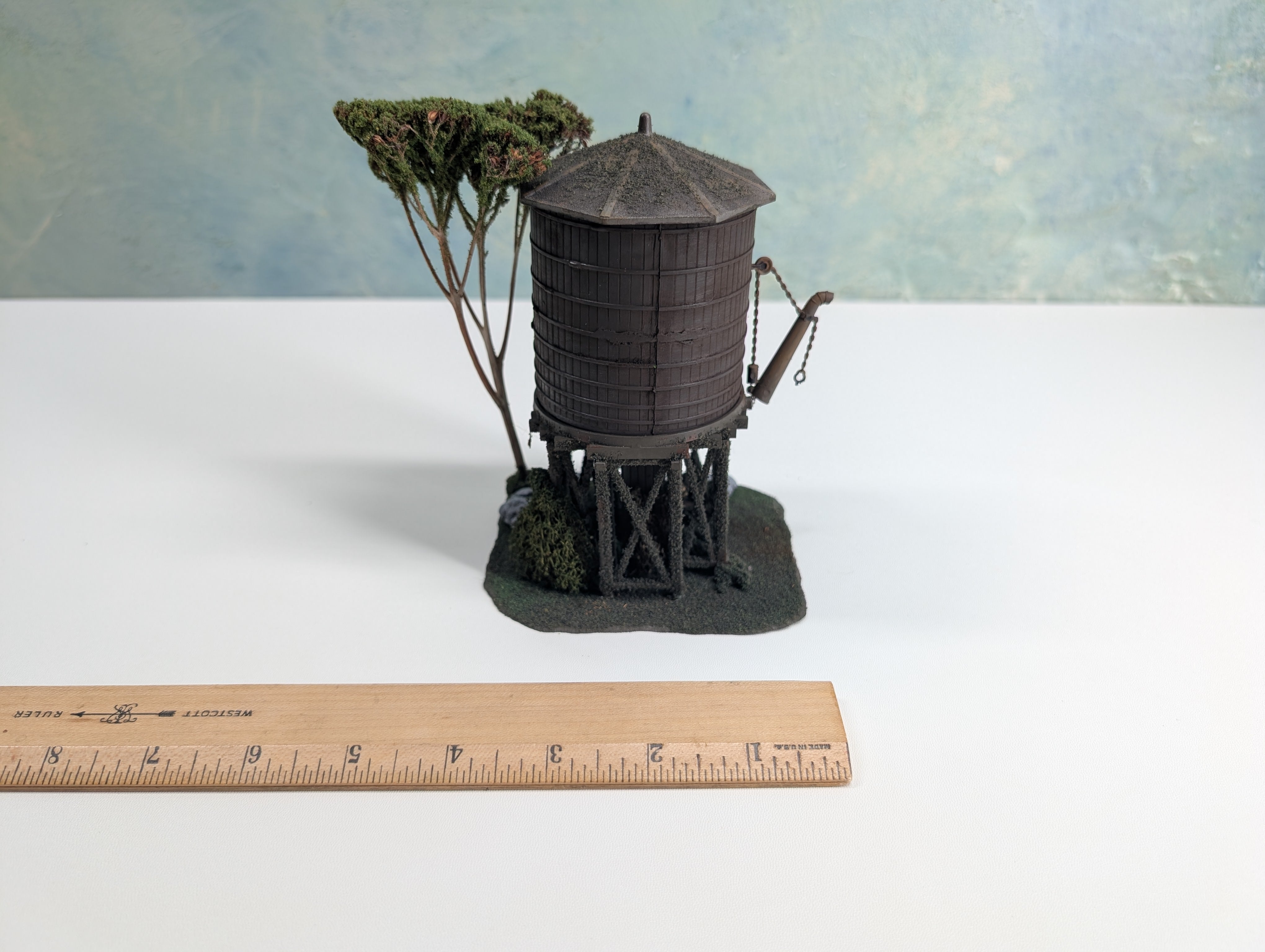 USED HO Scale Weathered and Detailed Water Tower