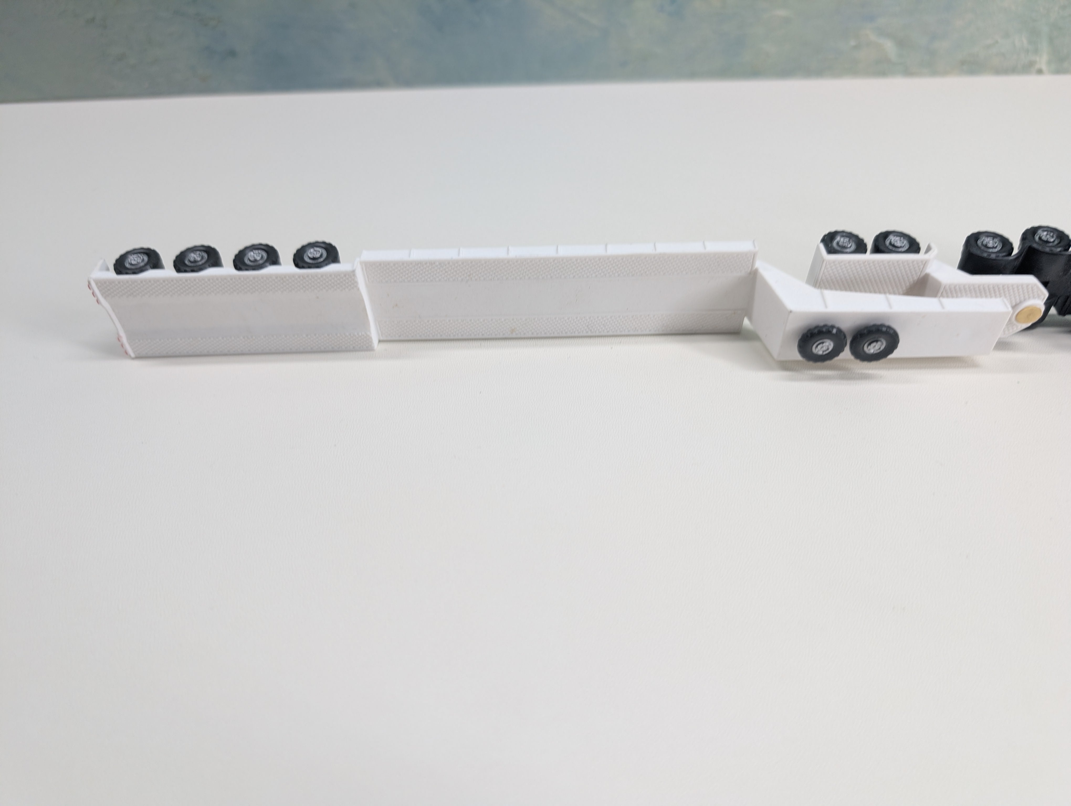 USED HO Scale Black Truck w/ Depressed Flatbed