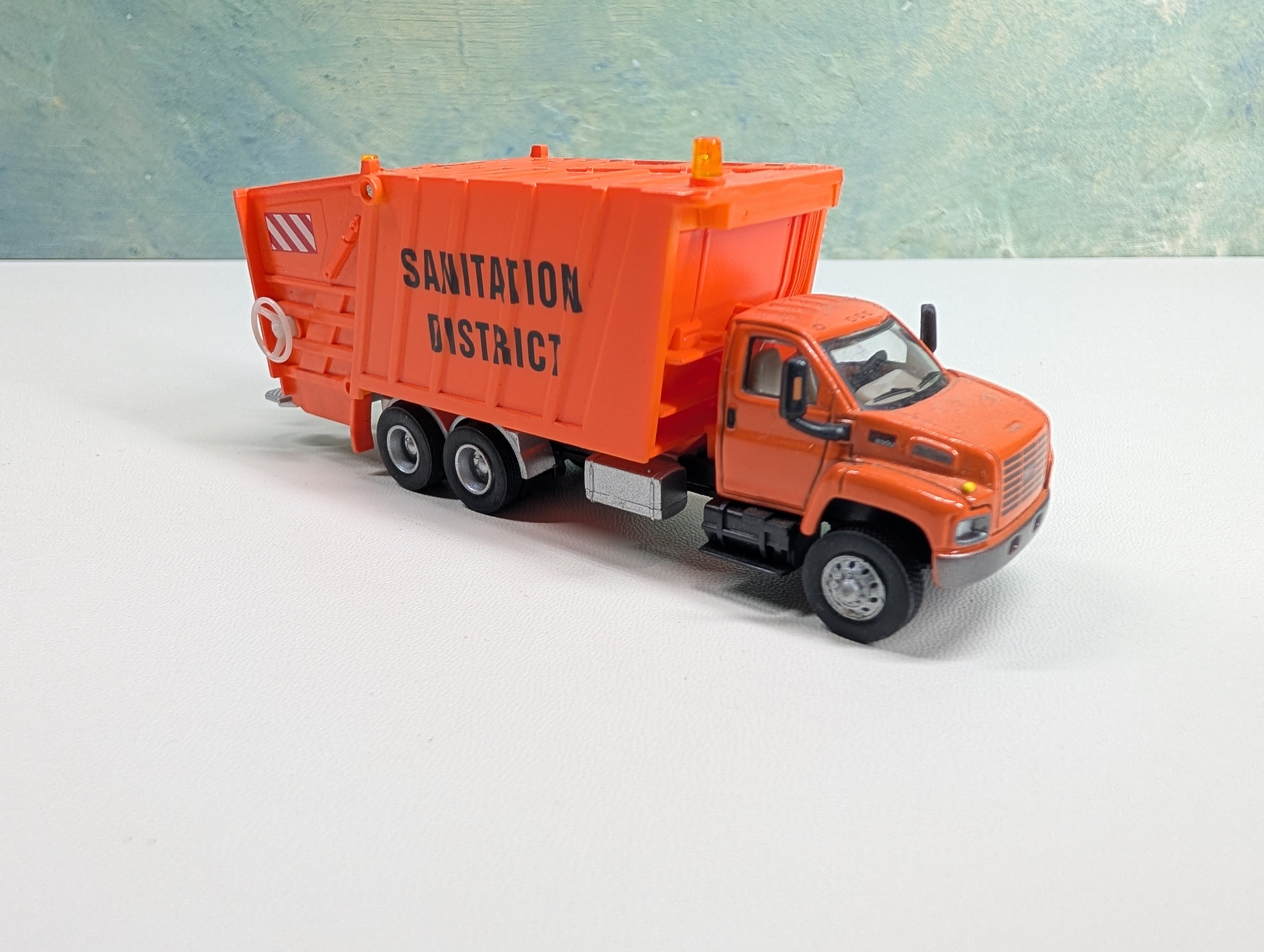 USED Boley HO Scale Orange International Garbage Truck, Sanitation District