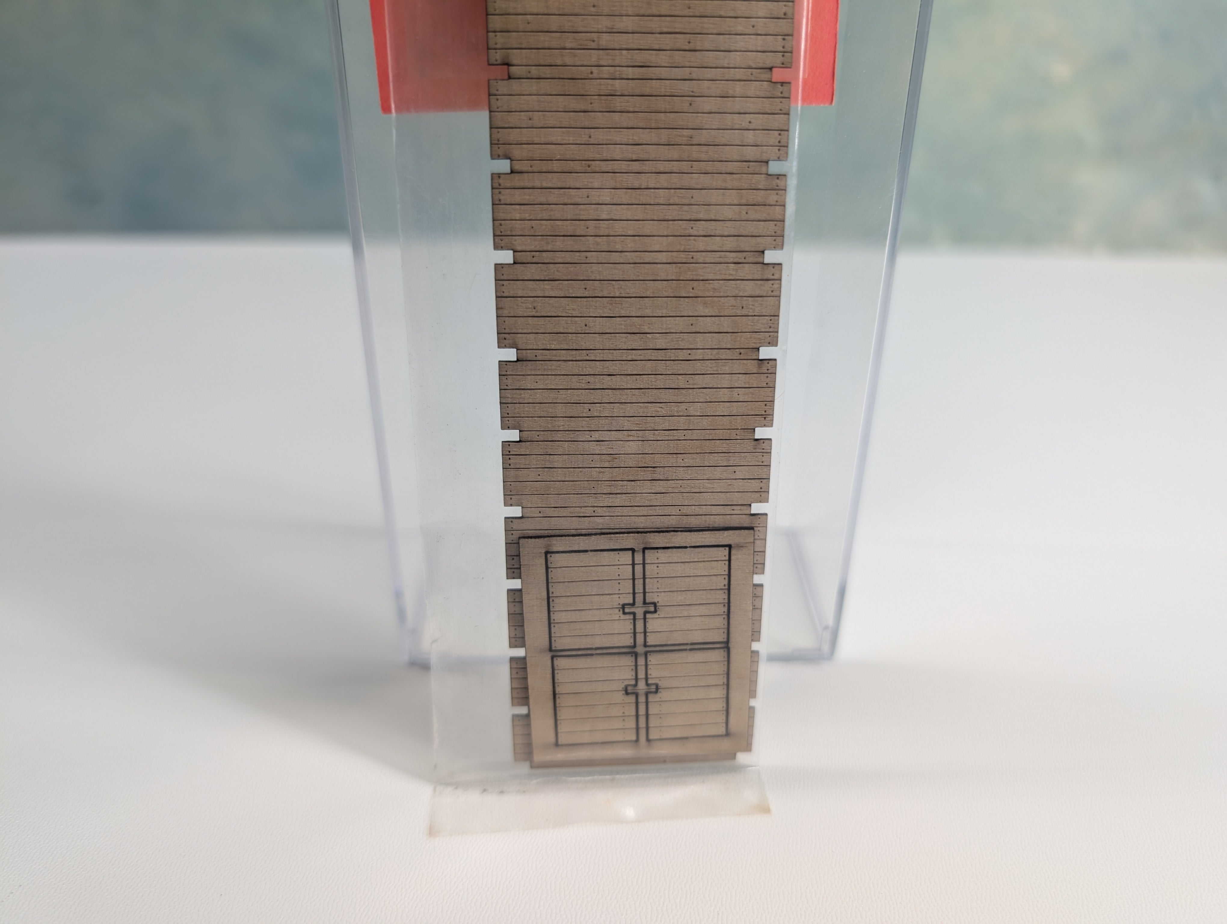 American Model Builders 233 HO Scale Laser-Cut Wood Deck w/Bolt Holes -- For Walthers 54' GSC Flat Car