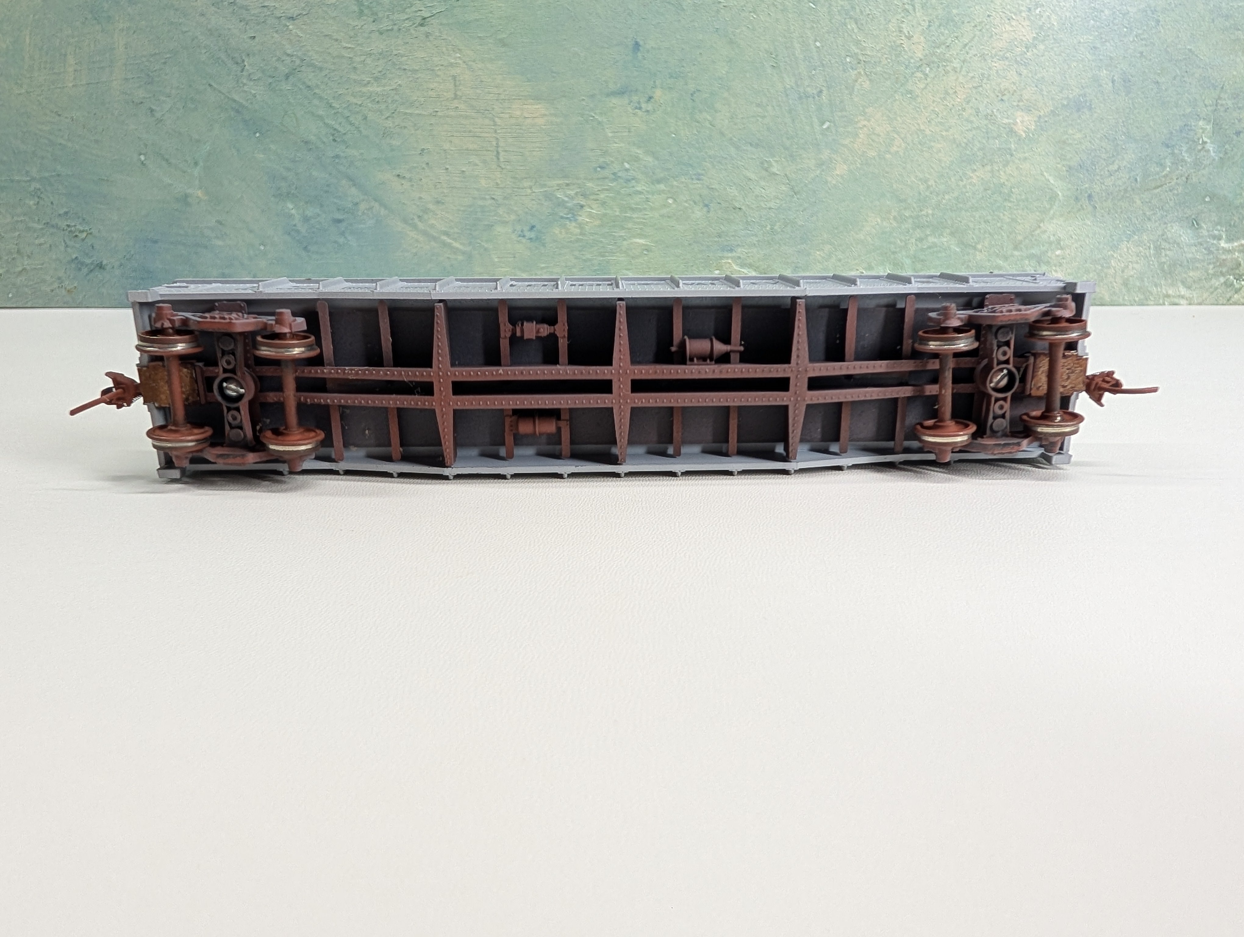 USED Athearn HO Scale 50' Gondola Lehigh Valley LV #33059 Weathered, Metal Wheels