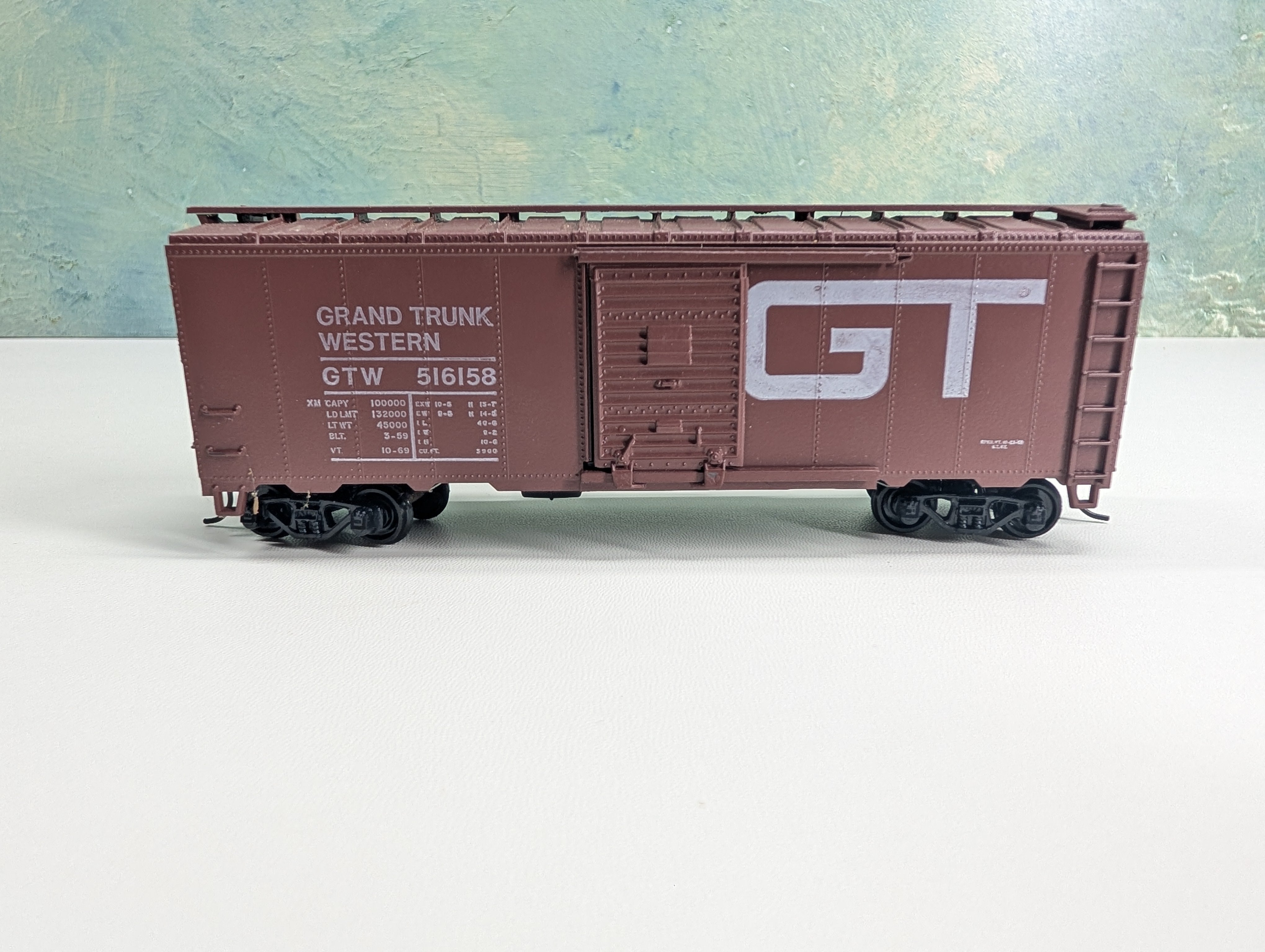 USED Athearn HO Scale 40' Box Car Grand Trunk Western GTW #516158