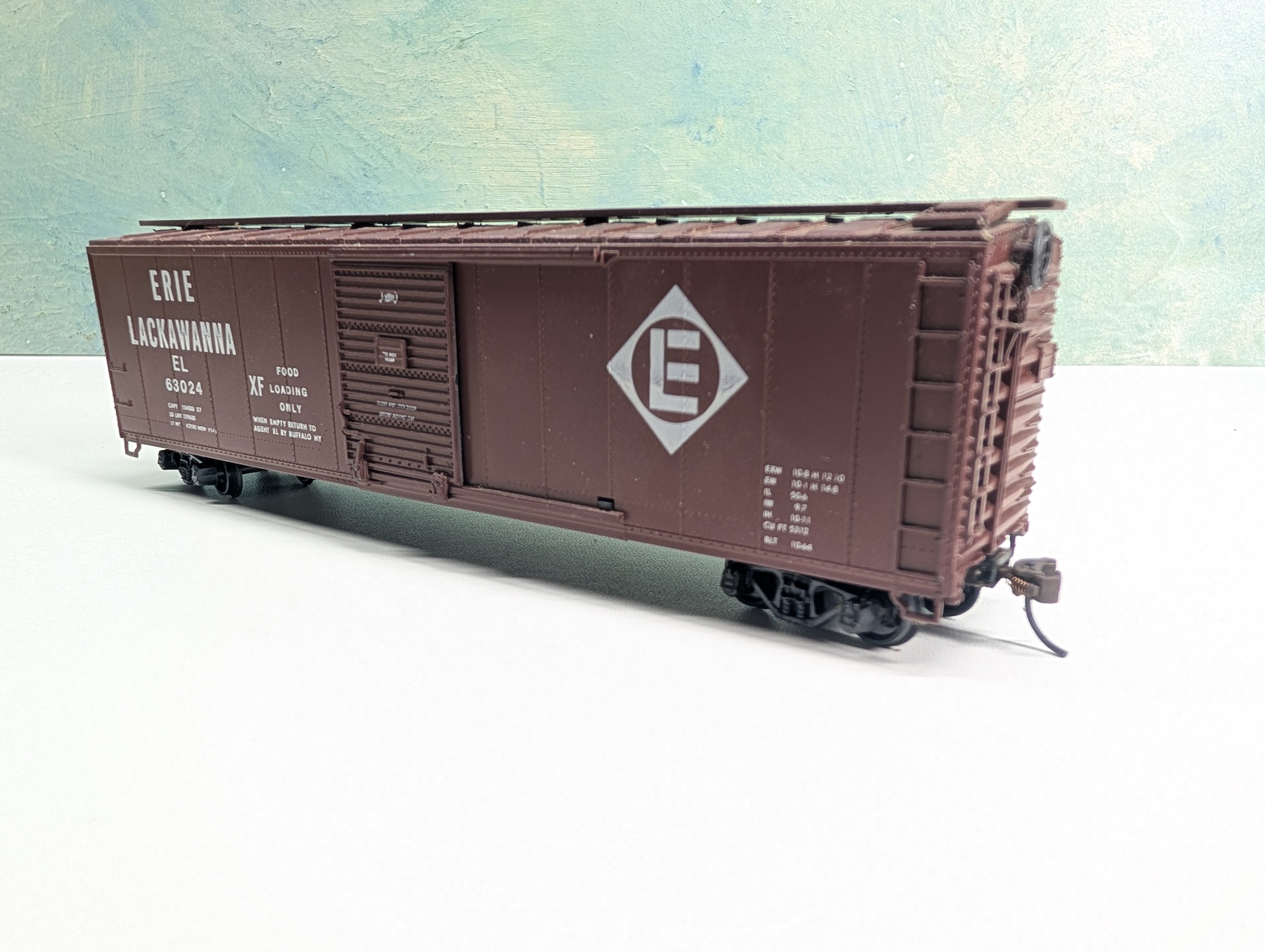 USED Athearn HO Scale 50' Box Car Erie Lackawanna EL #63024