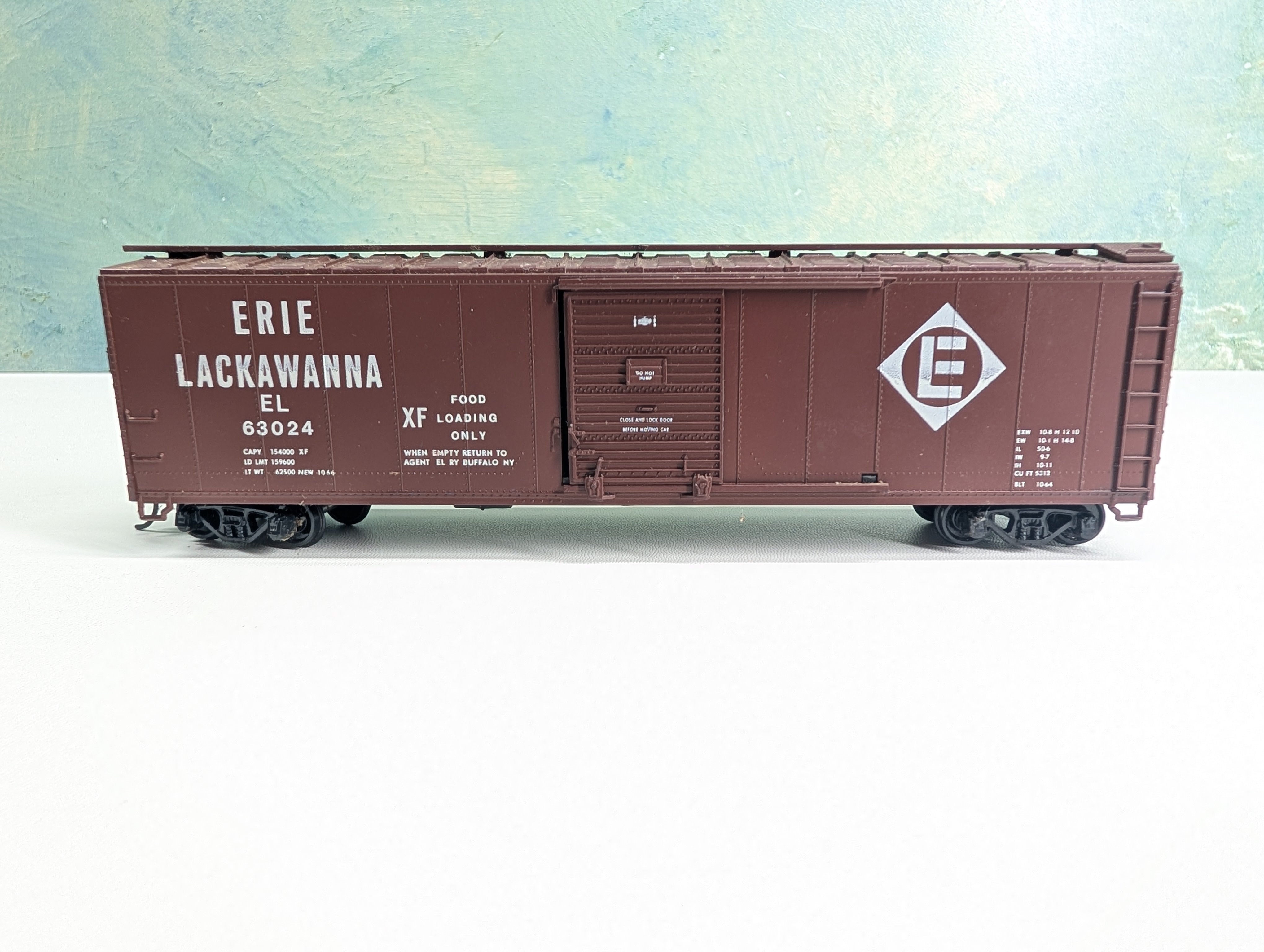 USED Athearn HO Scale 50' Box Car Erie Lackawanna EL #63024