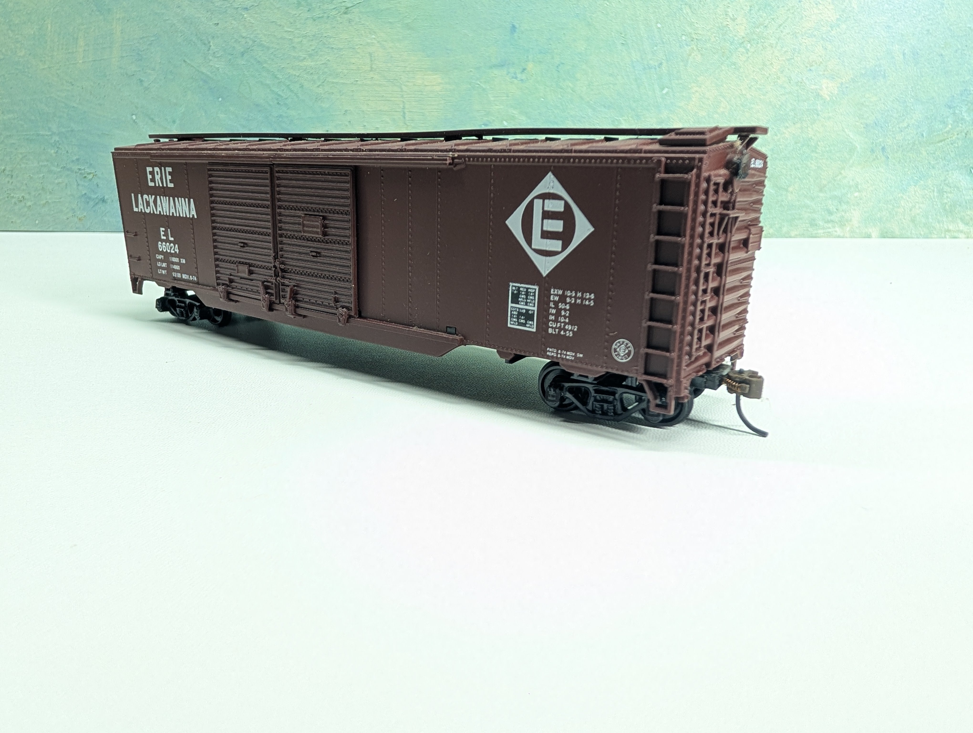 USED Athearn HO Scale 50' DD Box Car Erie Lackawanna EL #66024