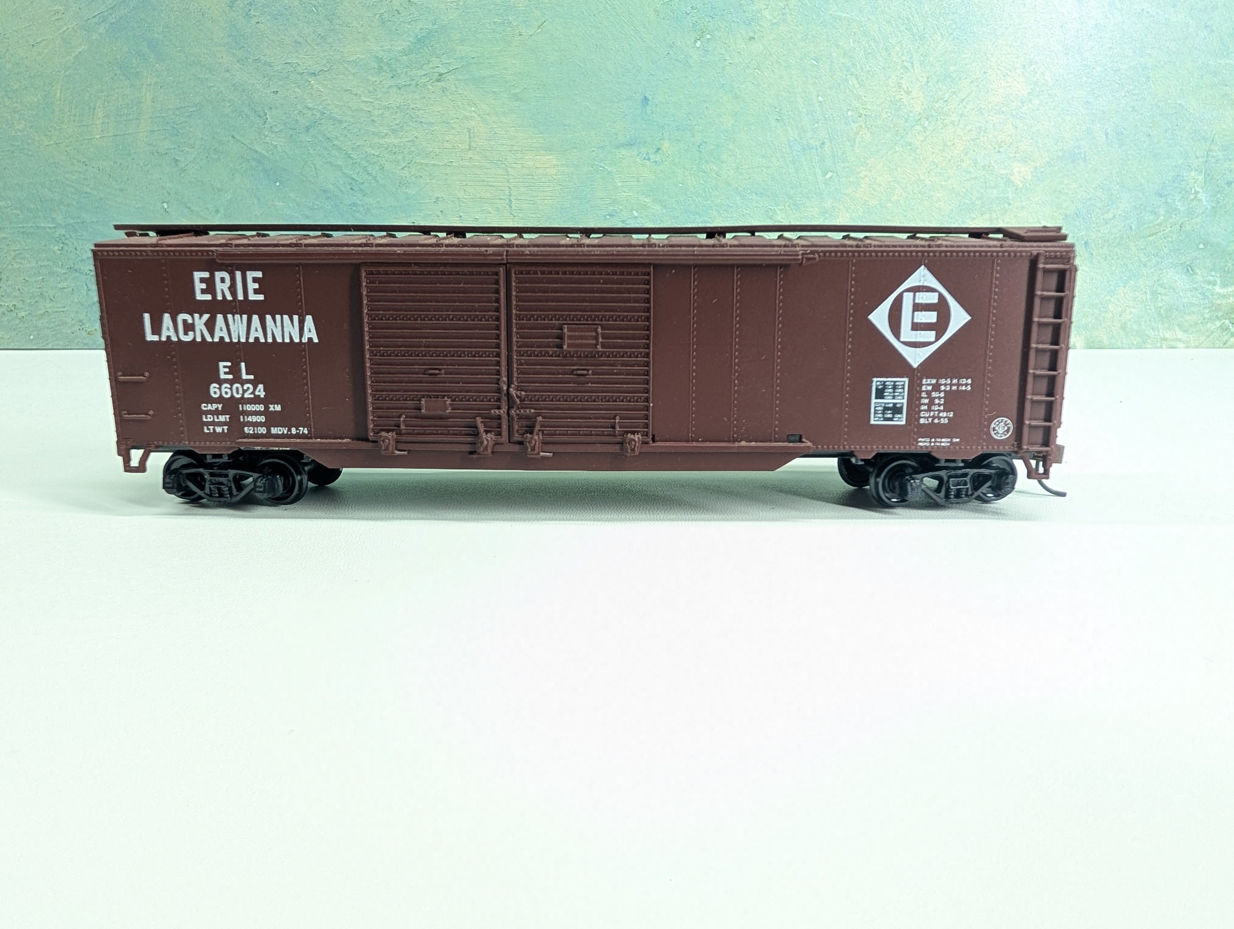 USED Athearn HO Scale 50' DD Box Car Erie Lackawanna EL #66024