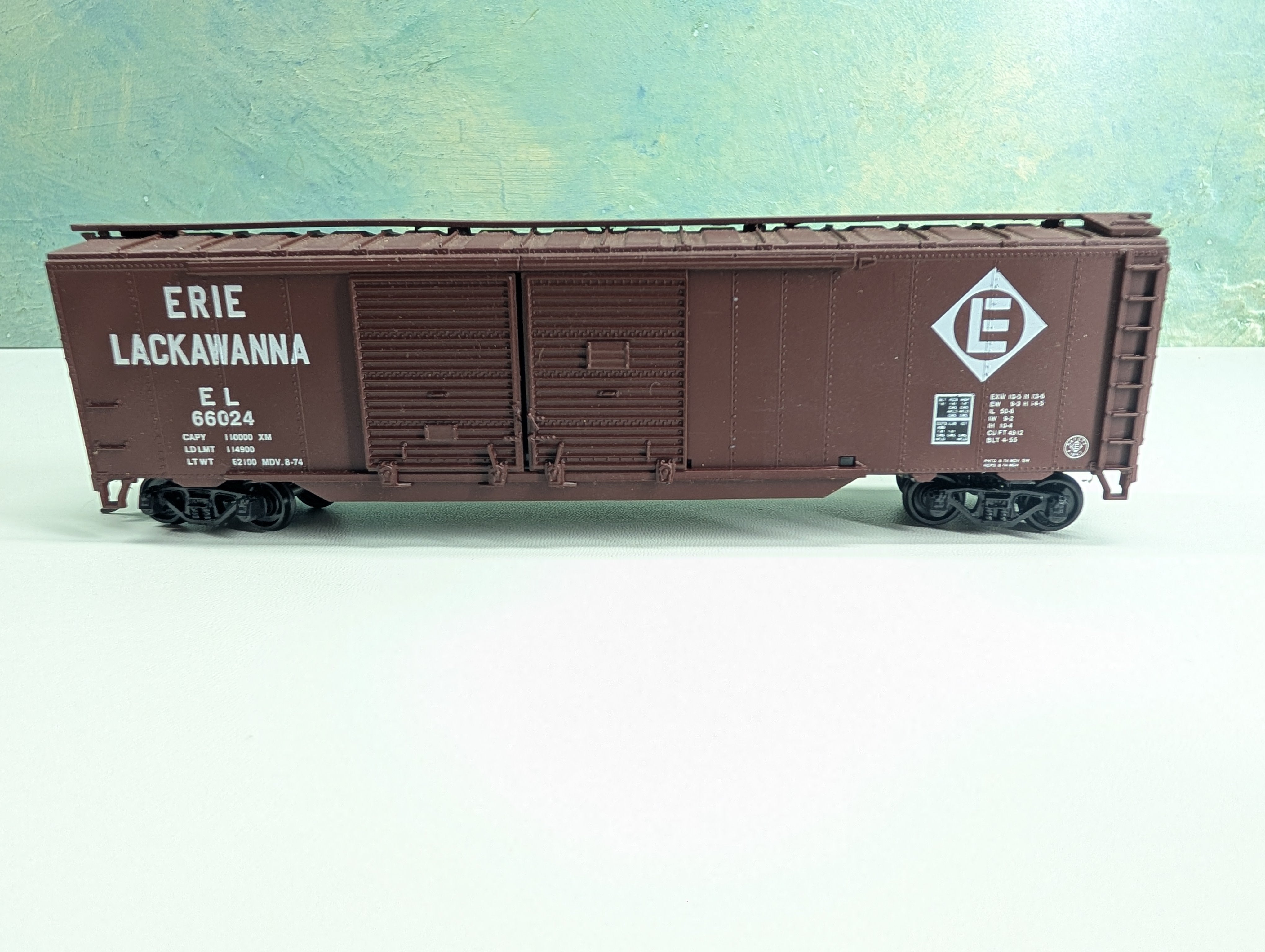 USED Athearn HO Scale 50' DD Box Car Erie Lackawanna EL #66024