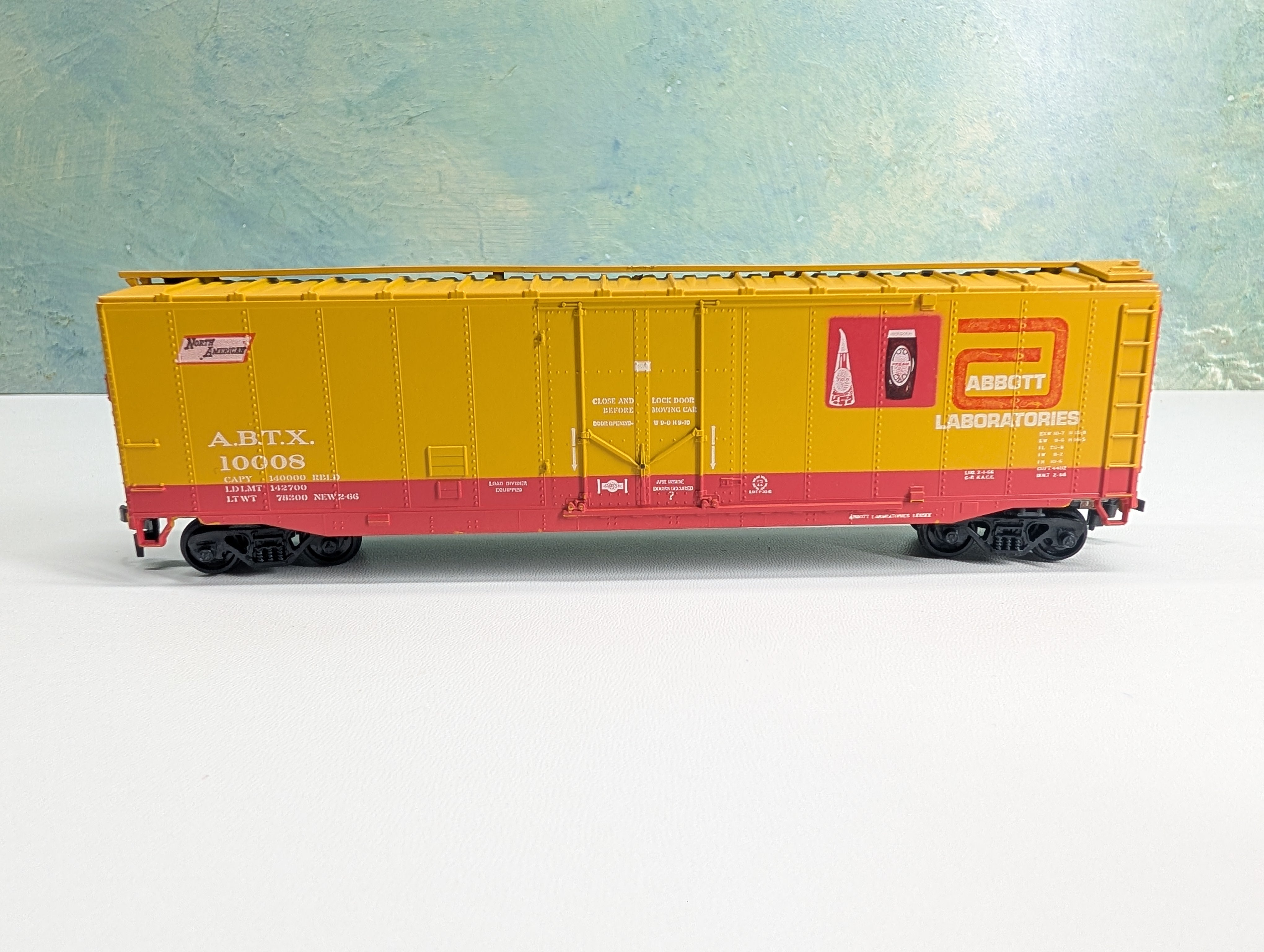 USED Athearn HO Scale 50' Box Car Abbott Labs ABTX #10008