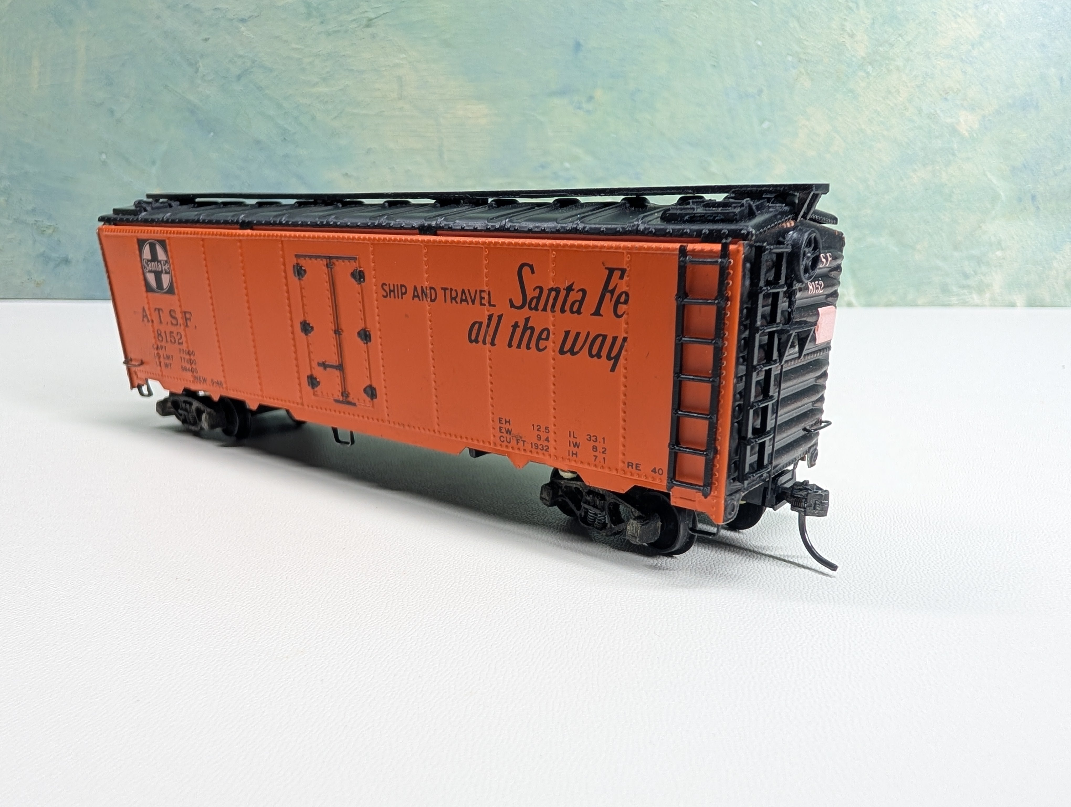 USED Varney HO Scale 40' Reefer Santa Fe ATSF #8152
