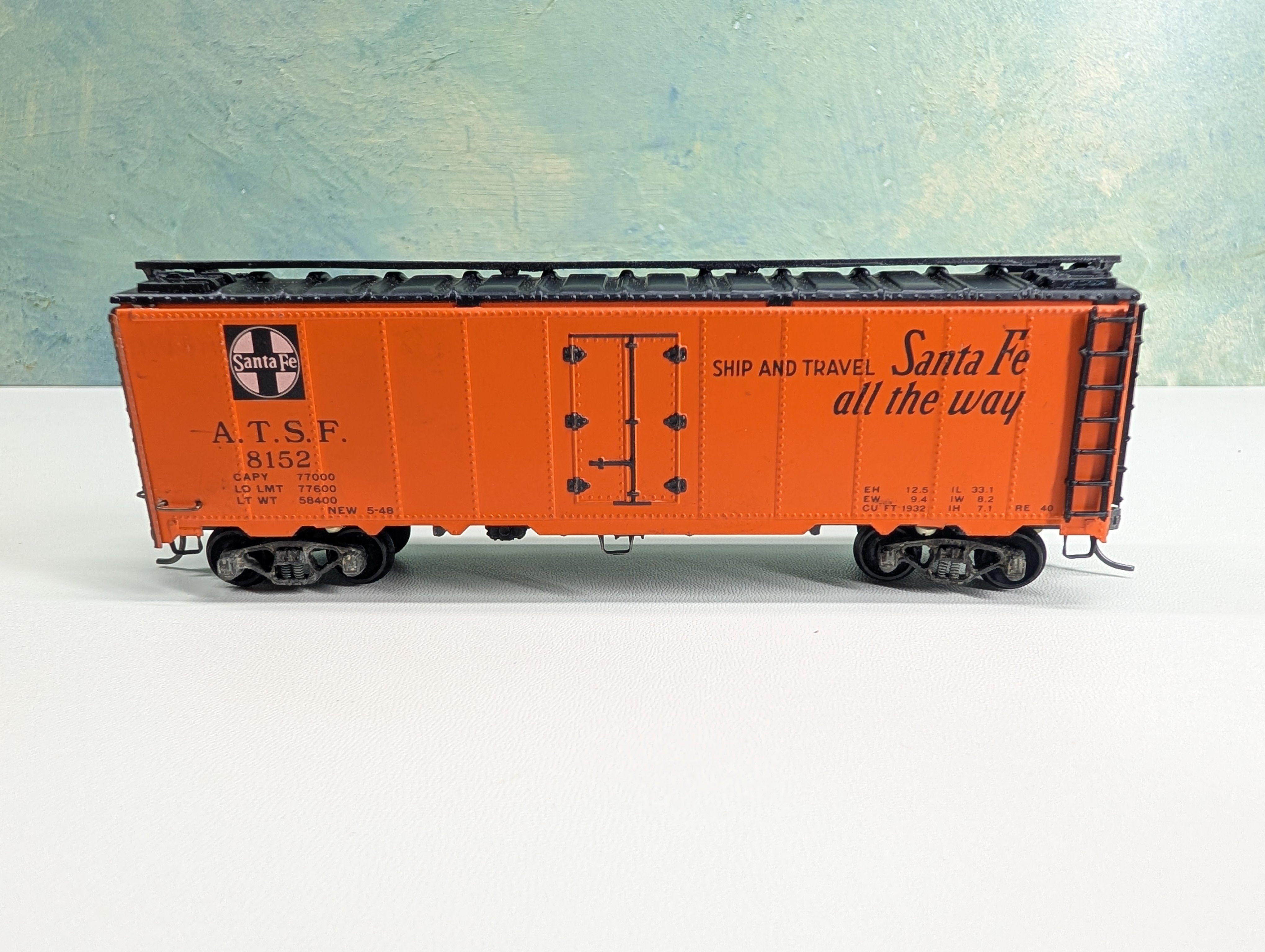 USED Varney HO Scale 40' Reefer Santa Fe ATSF #8152
