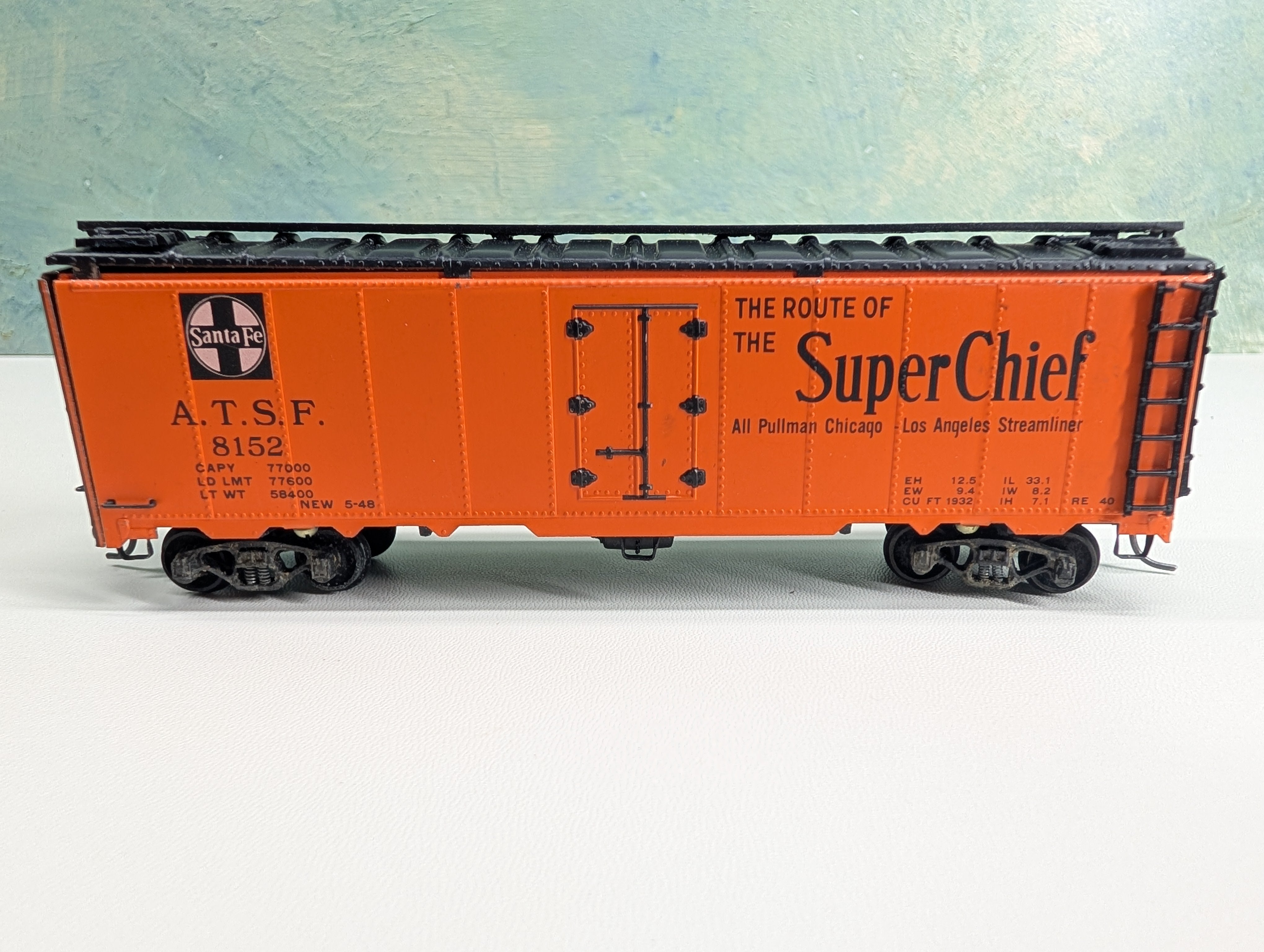 USED Varney HO Scale 40' Reefer Santa Fe ATSF #8152