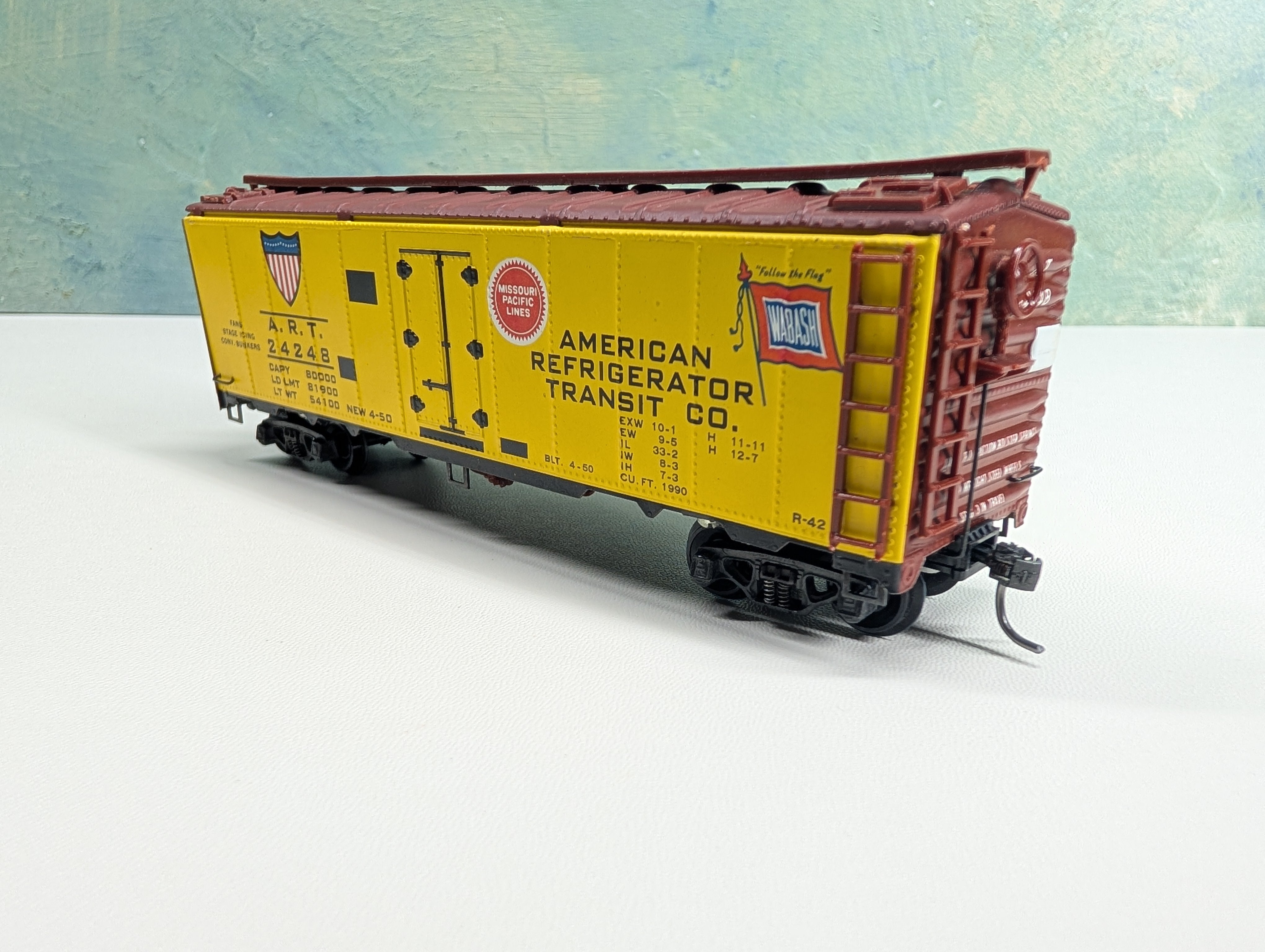 USED Varney HO Scale 40' Reefer American Refrigerator Transit ART #24248