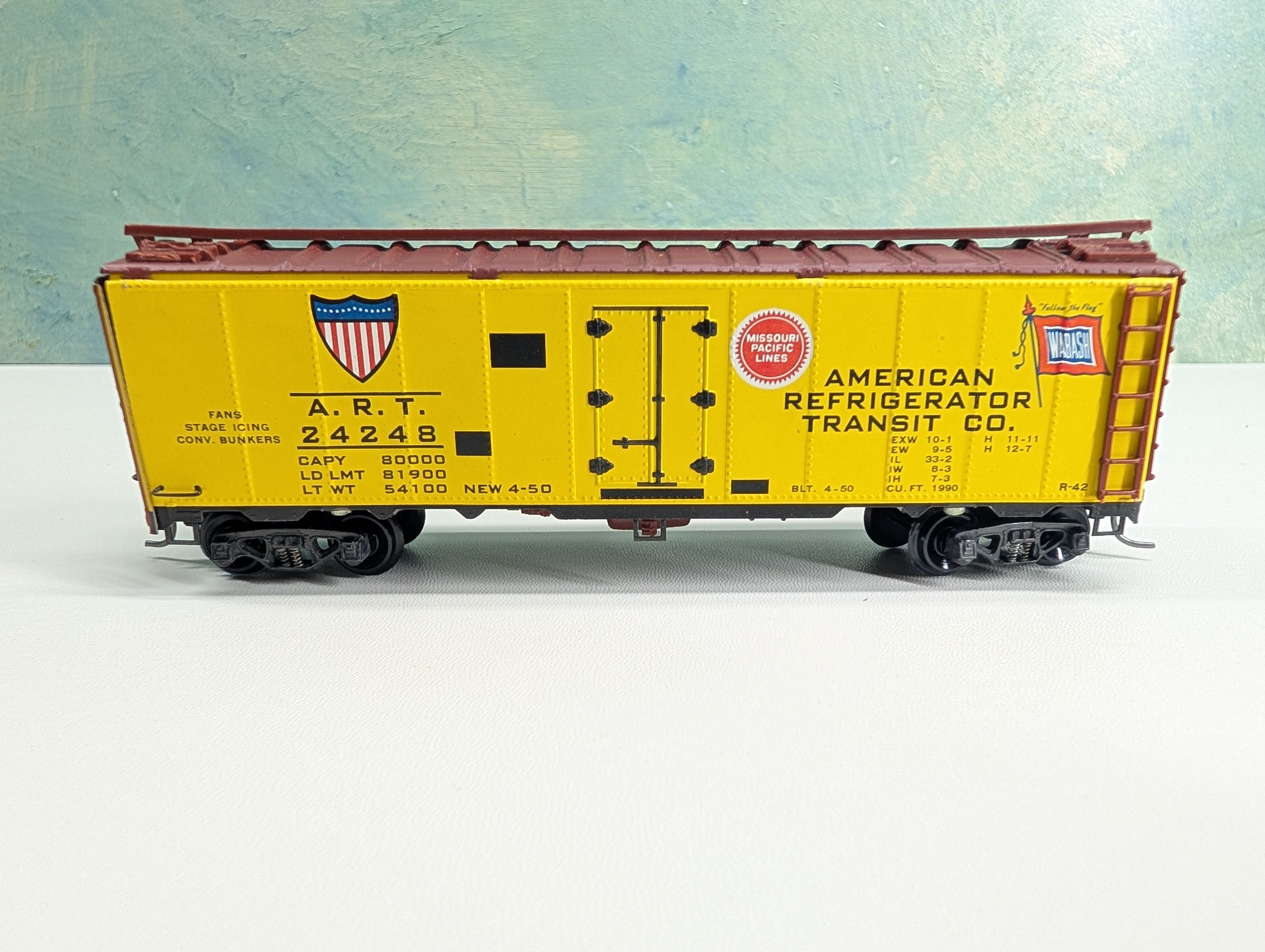 USED Varney HO Scale 40' Reefer American Refrigerator Transit ART #24248