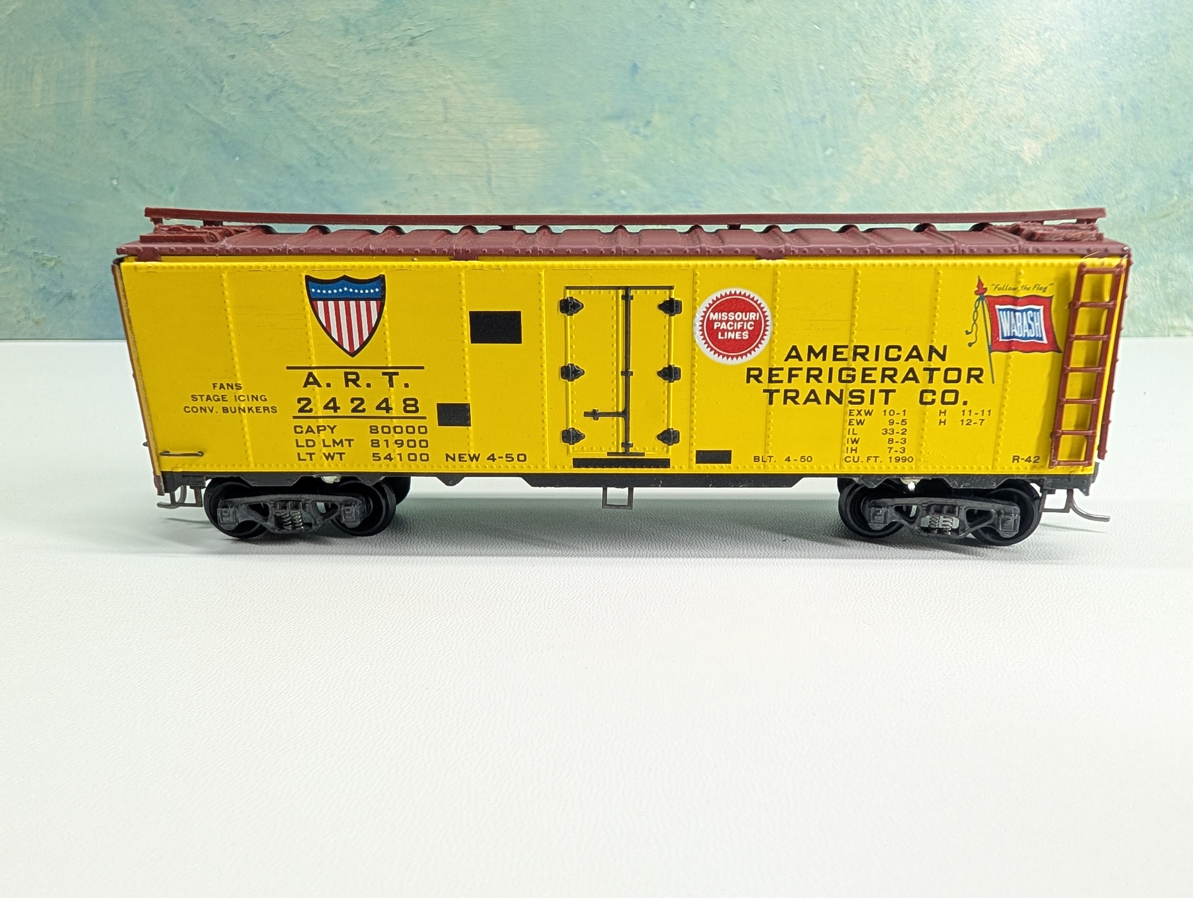 USED Varney HO Scale 40' Reefer American Refrigerator Transit ART #24248