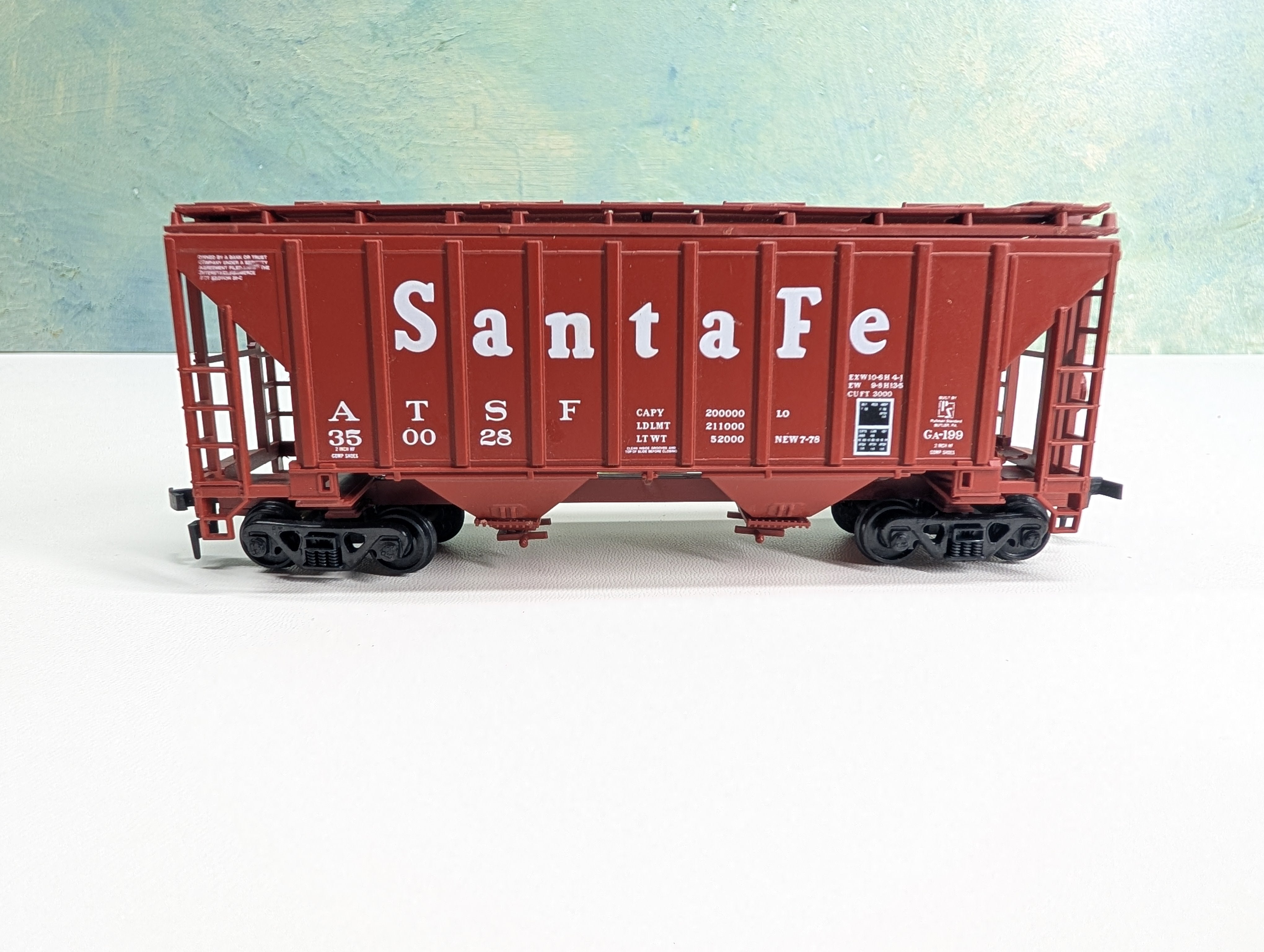 USED HO Scale Covered Hopper Santa Fe ATSF #350028