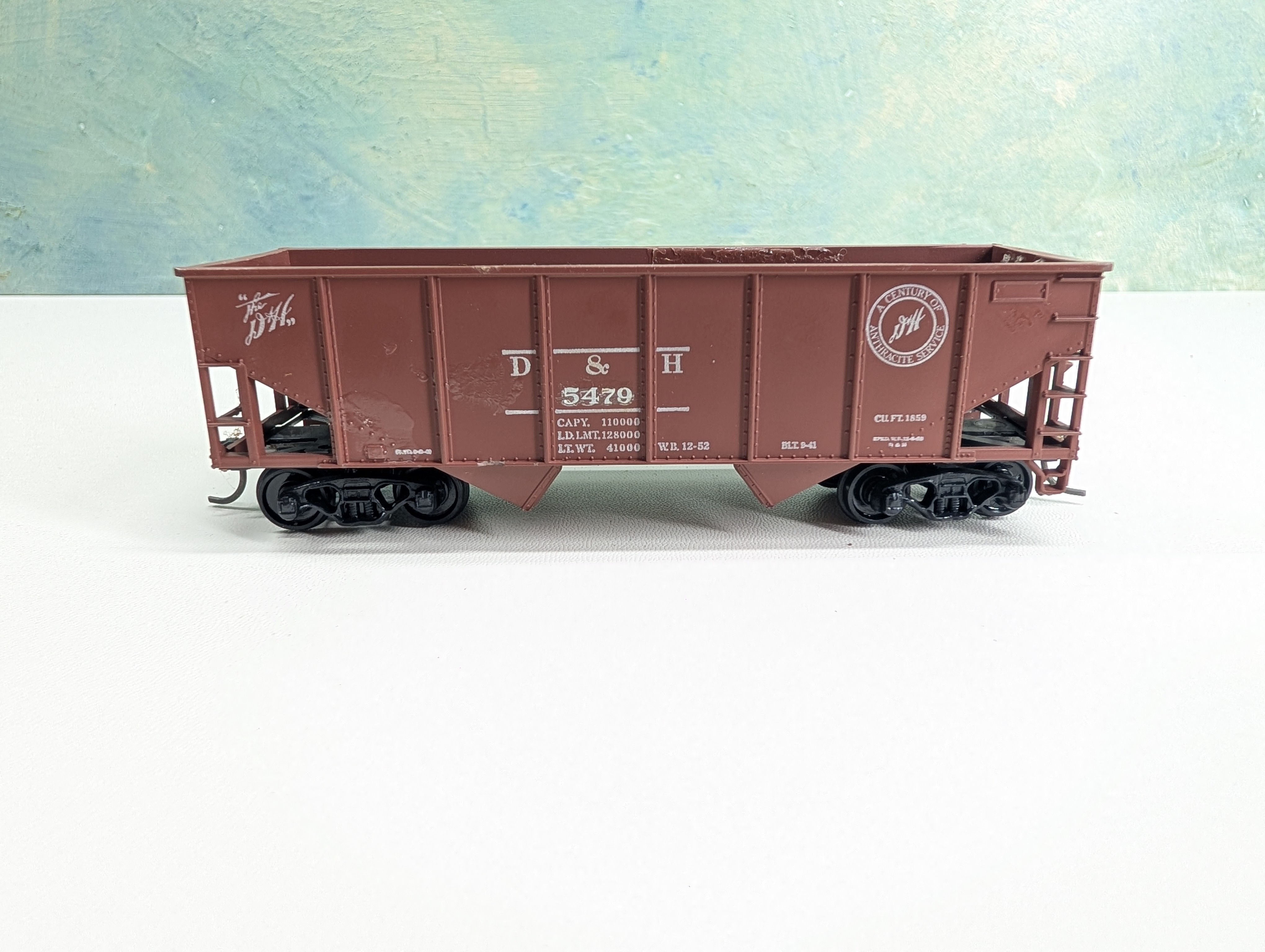 USED Athearn HO Scale 2 Bay Hopper Delaware and Hudson D&H #5479