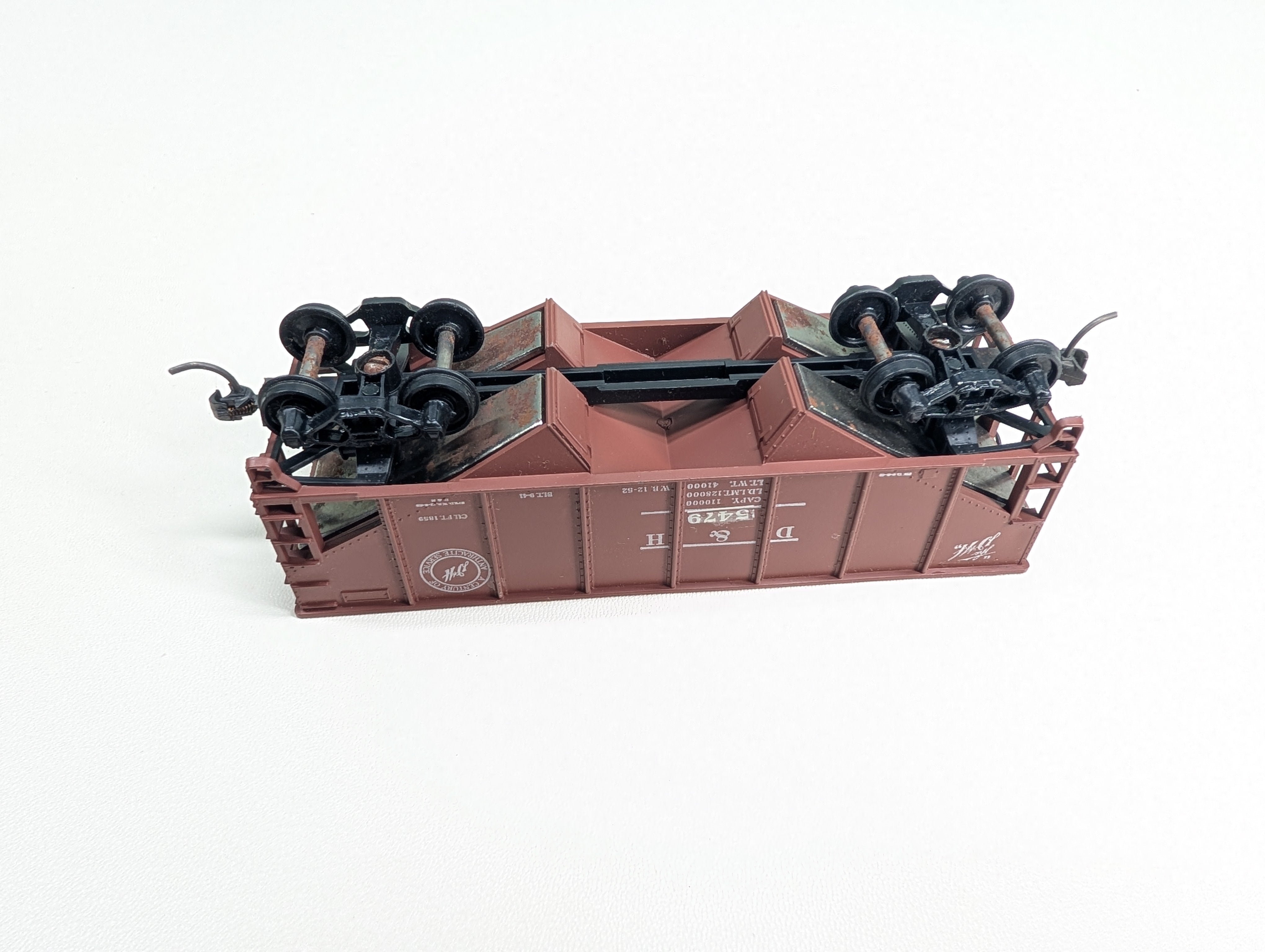 USED Athearn HO Scale 2 Bay Hopper Delaware and Hudson D&H #5479