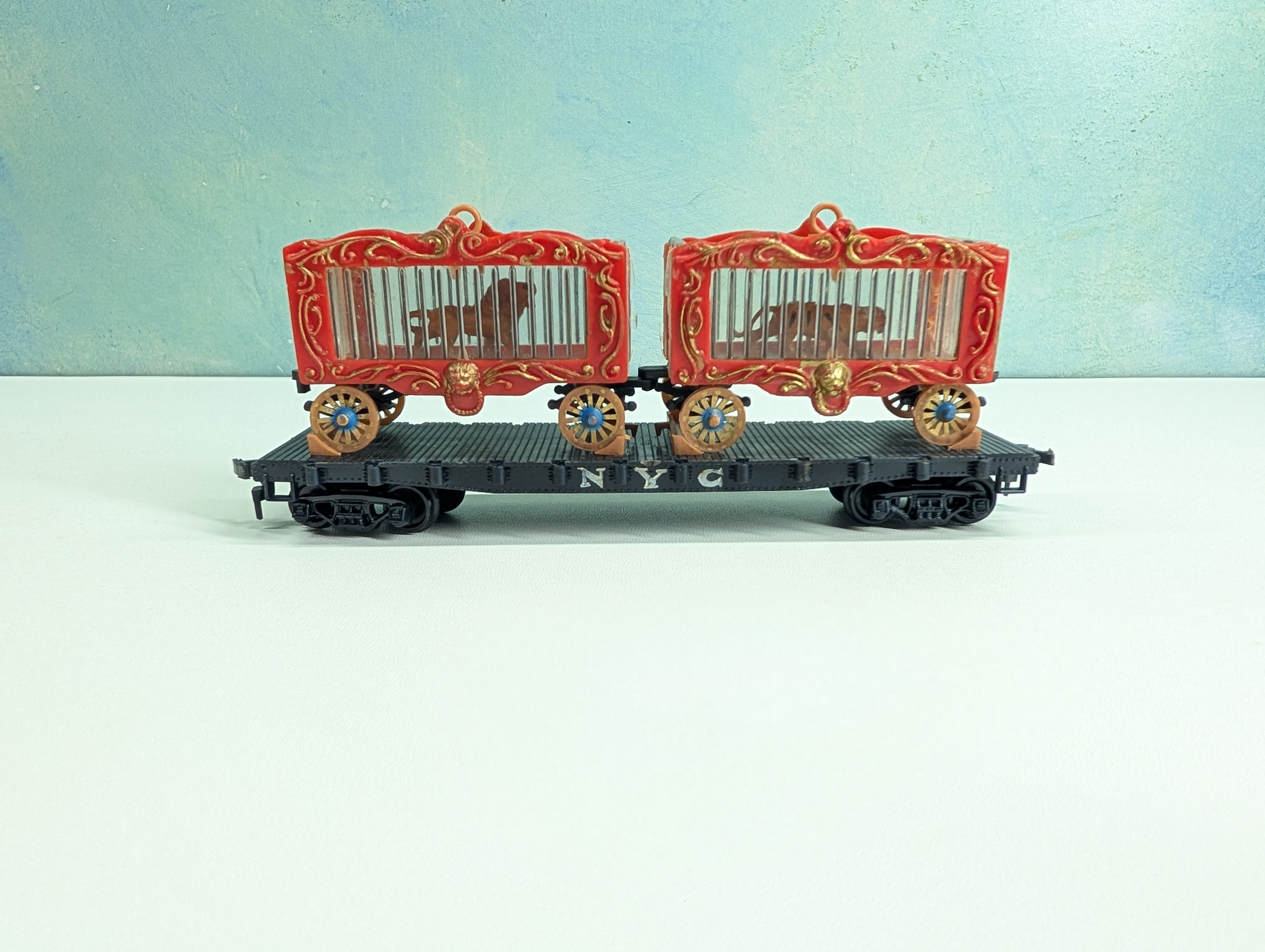USED Life-Like HO Scale Circus Flat Car w/ Animals NYC