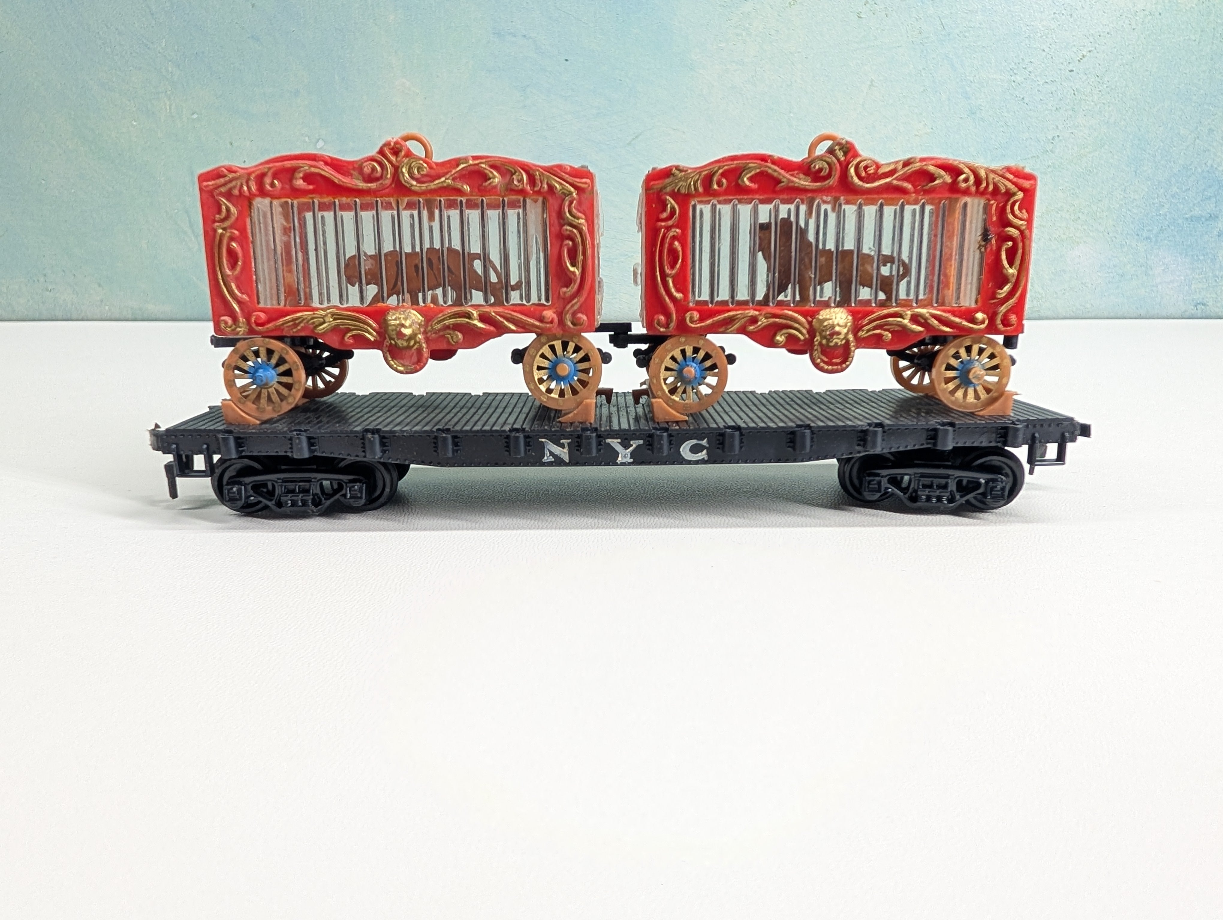 USED Life-Like HO Scale Circus Flat Car w/ Animals NYC