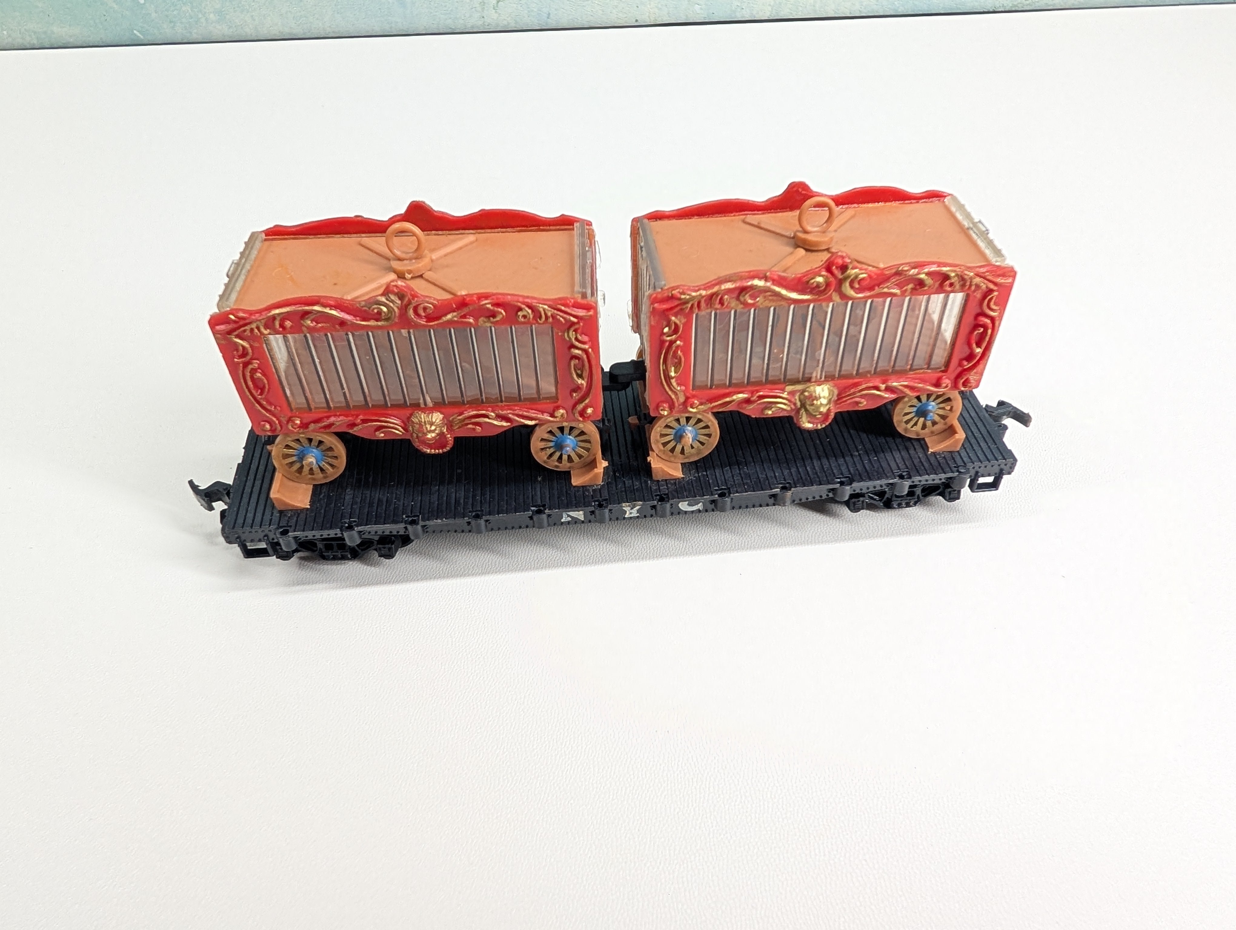 USED Life-Like HO Scale Circus Flat Car w/ Animals NYC