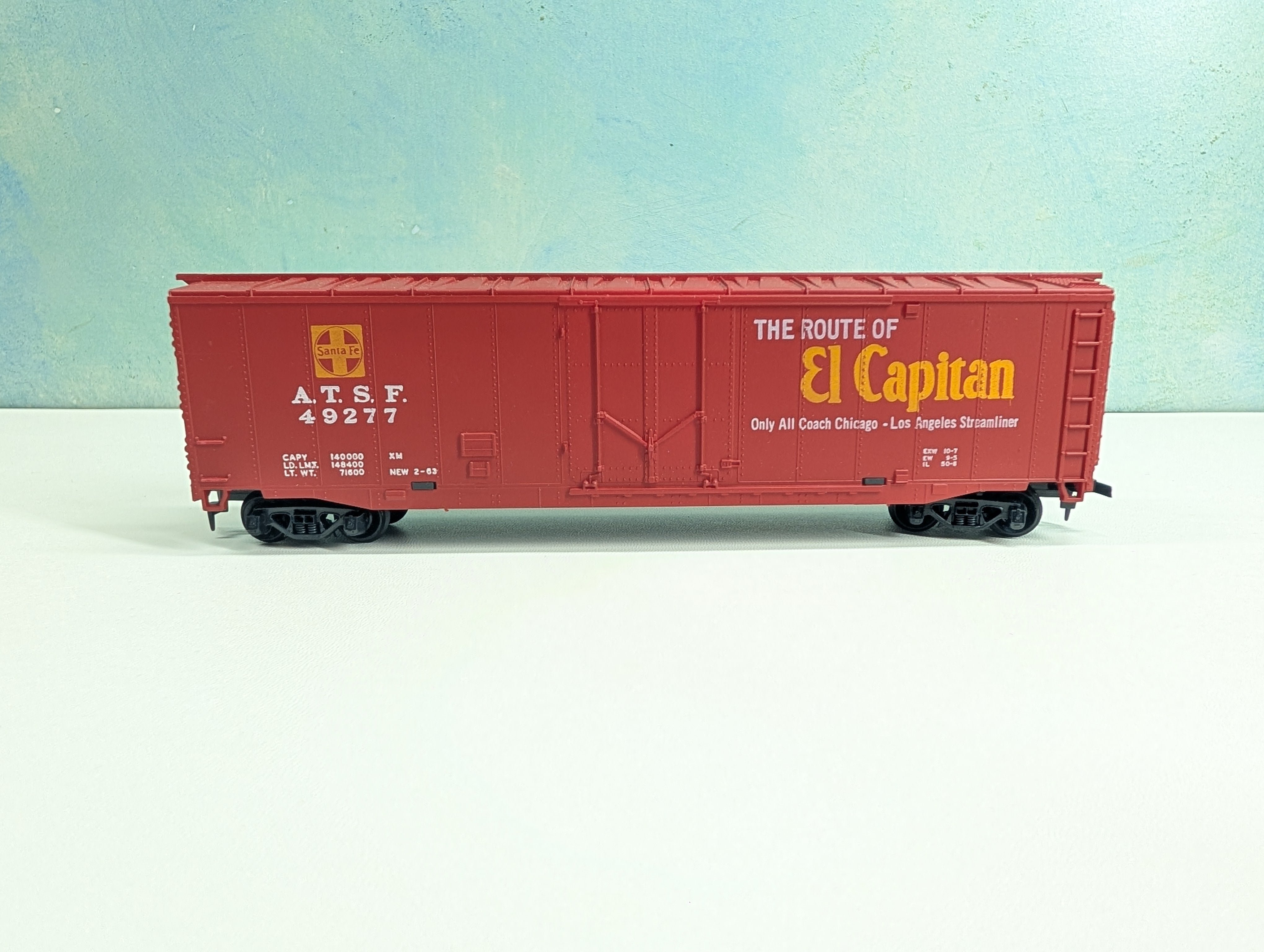 USED Tyco HO Scale 50' Box Car Santa Fe ATSF #49277
