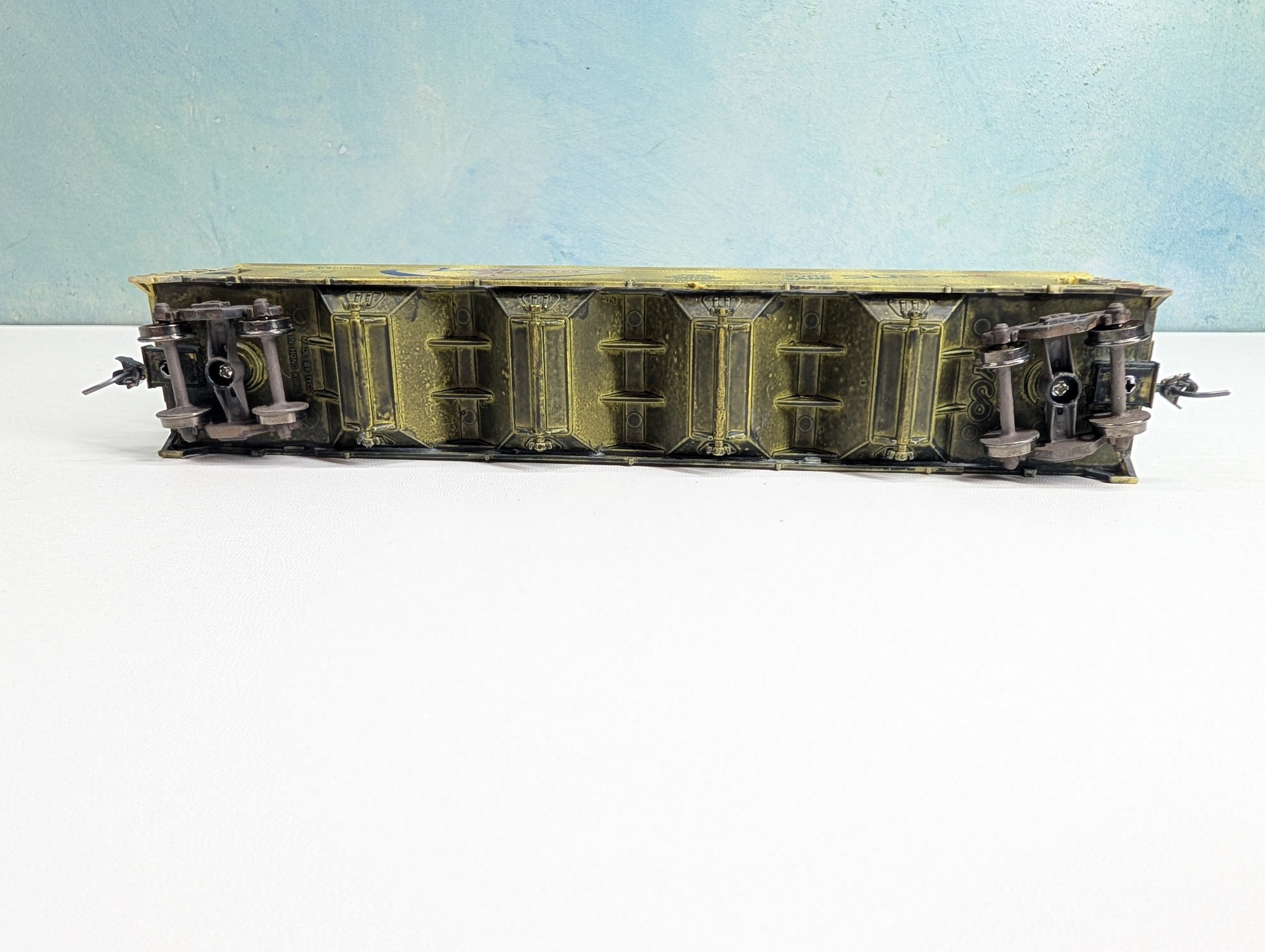 USED Tyco HO Scale ACF Covered Hopper Billboard Domino Cane Sugar ASRX #397612 Metal Wheels, Weathered