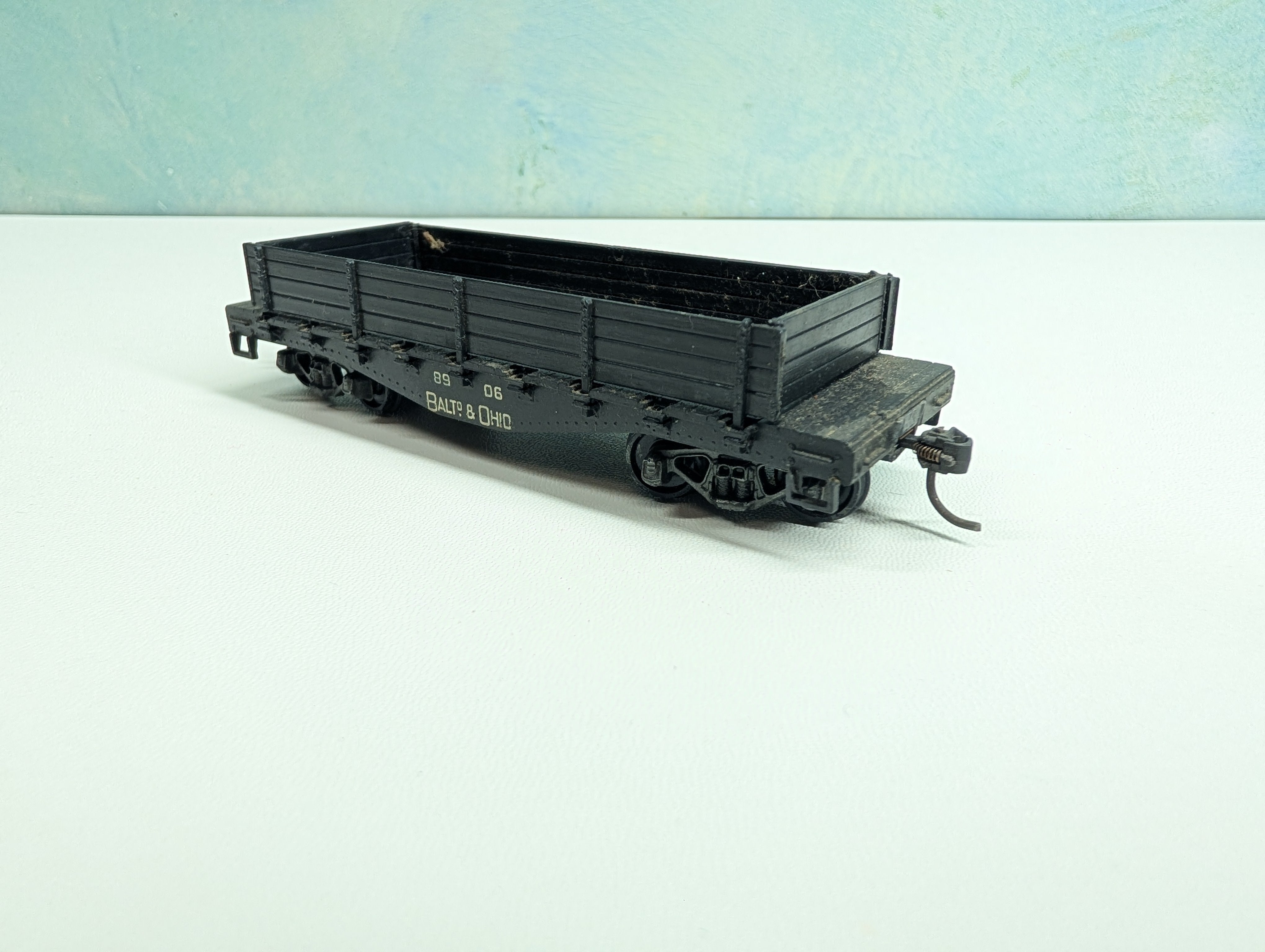 USED Roundhouse HO Scale Old Time Low Side Gondola Baltimore and Ohio B&O #8906