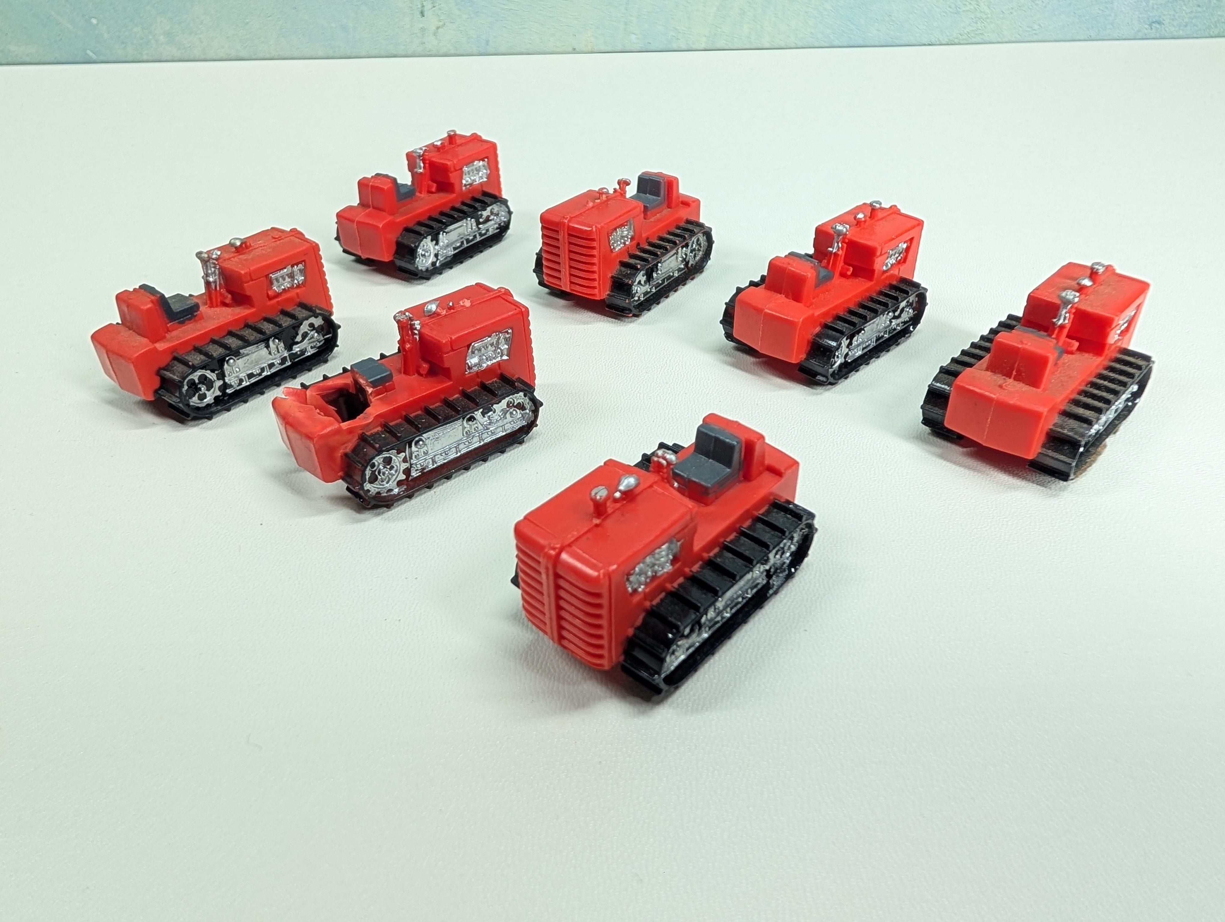 USED Tyco HO Scale Lot of Red Tractor Loads (7 pcs)