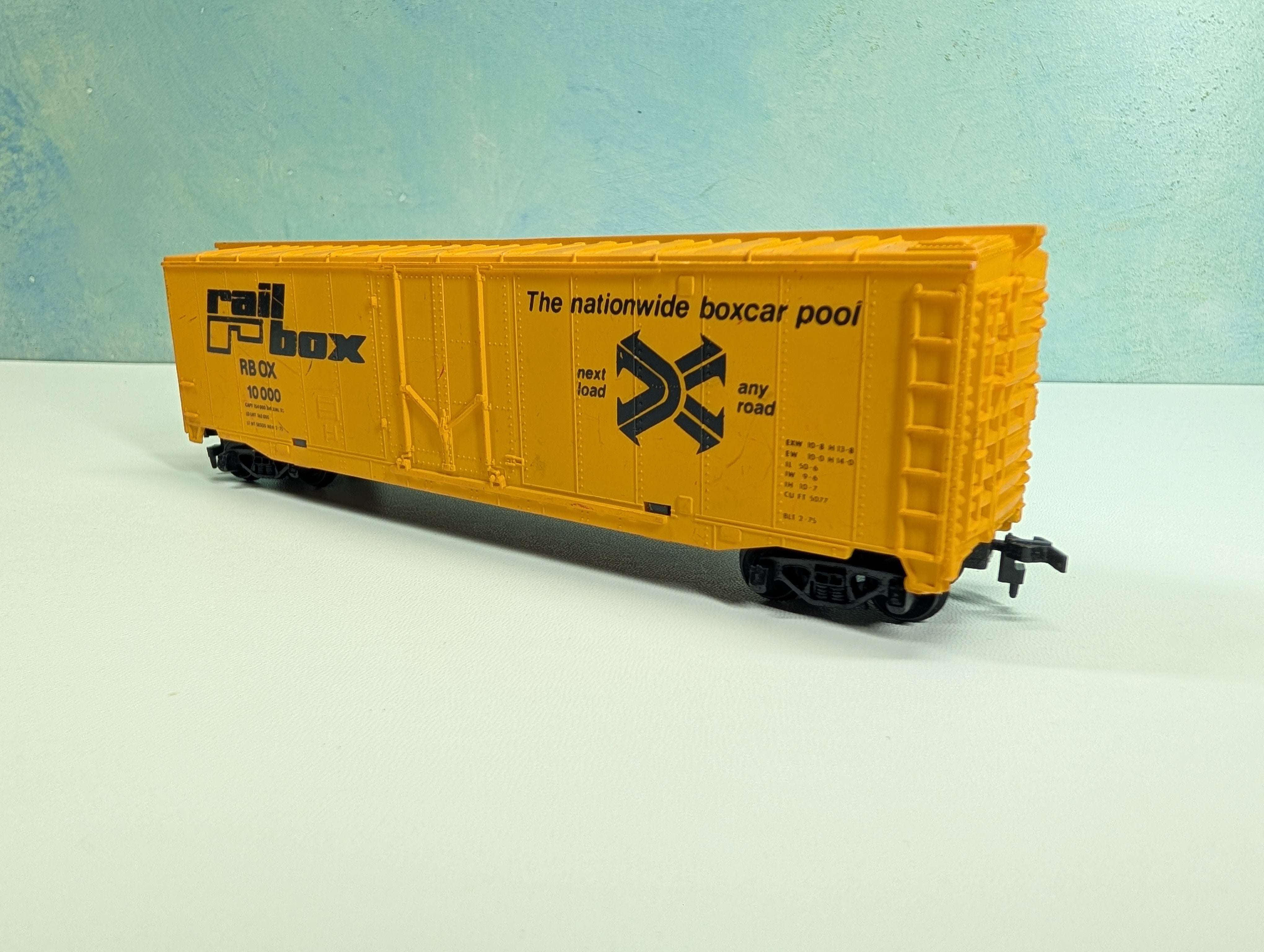 USED Tyco HO Scale 50' Box Car Railbox RBOX #10000