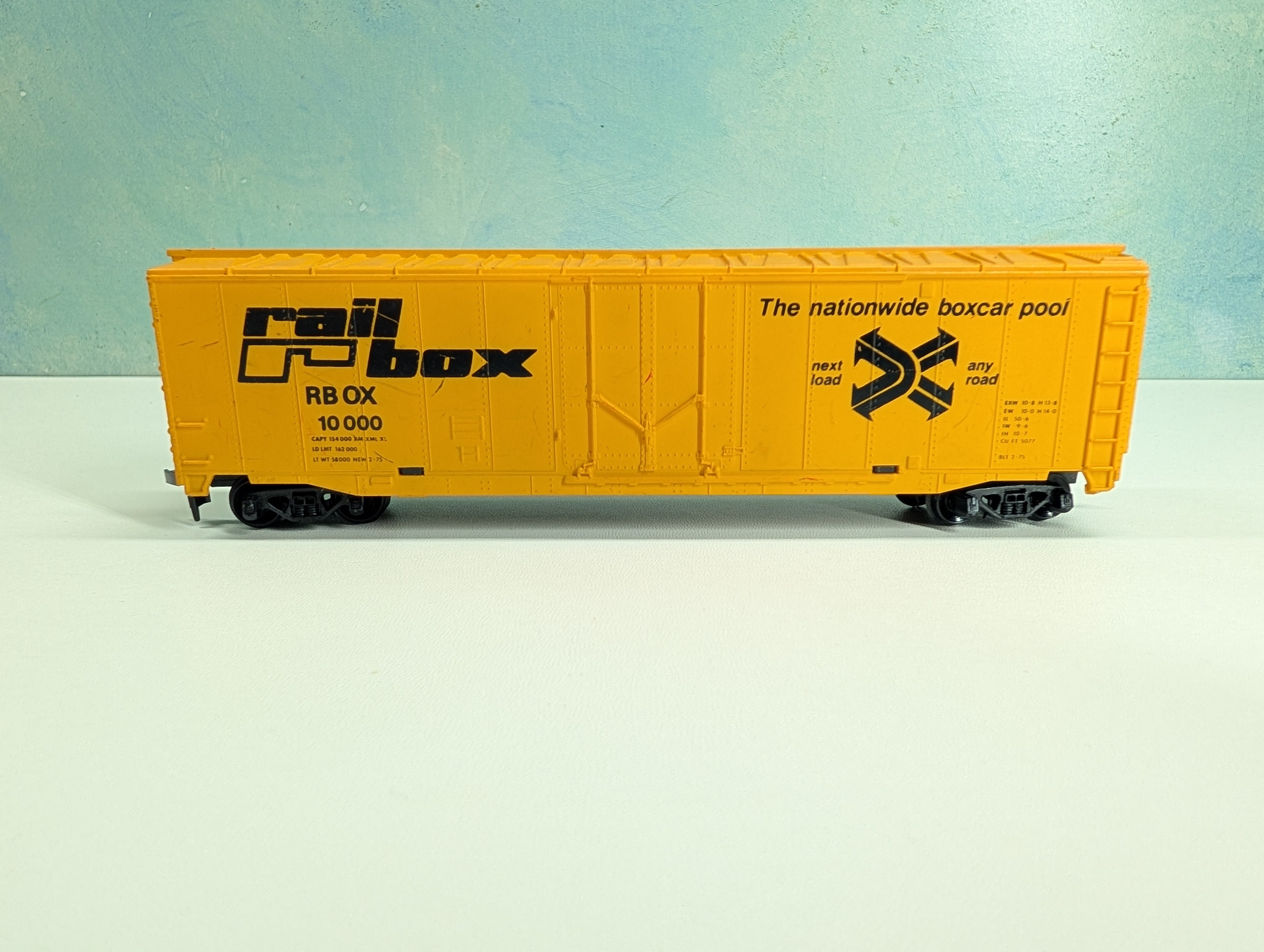 USED Tyco HO Scale 50' Box Car Railbox RBOX #10000