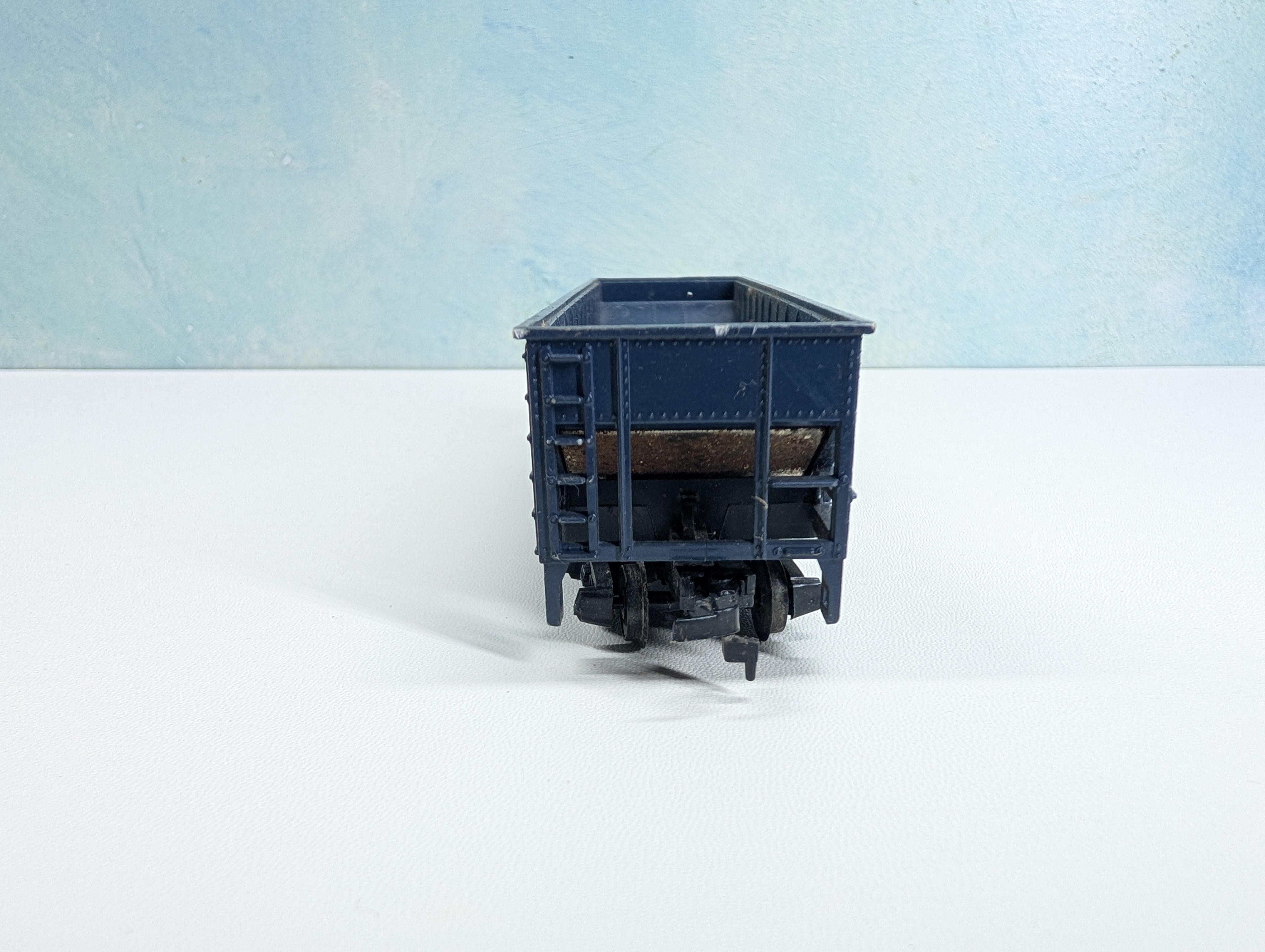 USED Tyco HO Scale Quad Hopper Anthracite Blue Coal RDG #109300
