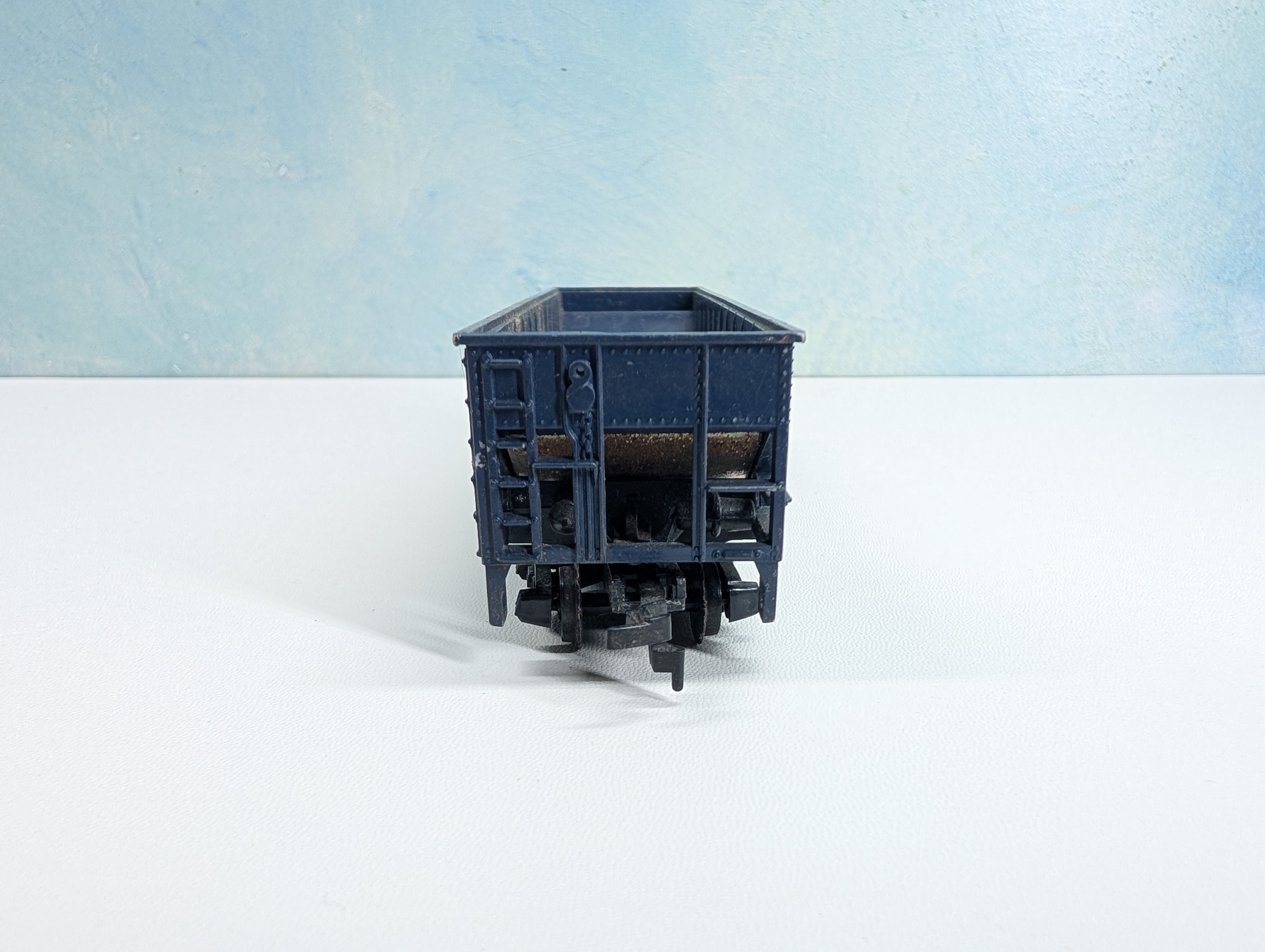 USED Tyco HO Scale Quad Hopper Anthracite Blue Coal RDG #109300
