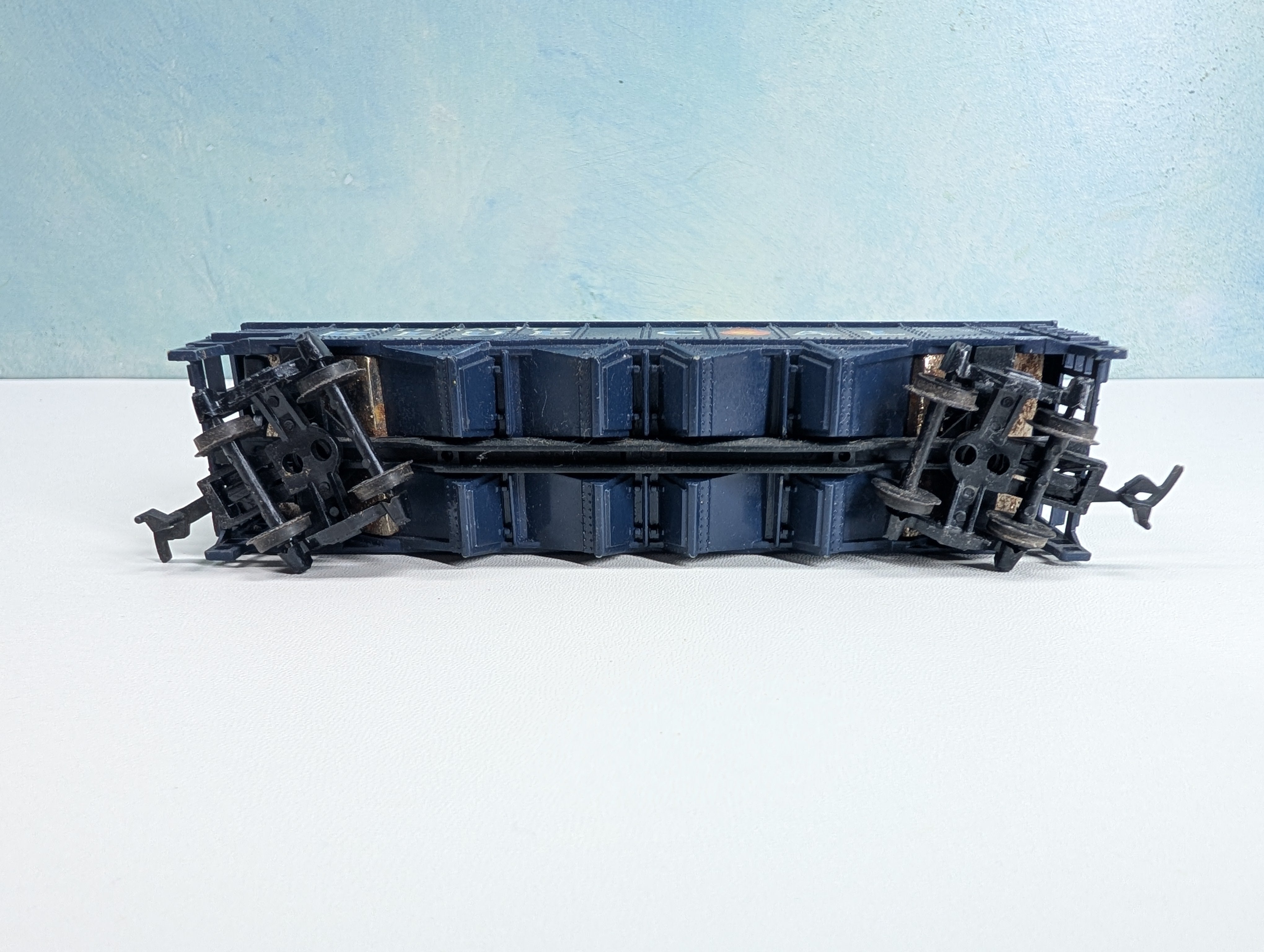 USED Tyco HO Scale Quad Hopper Anthracite Blue Coal RDG #109300