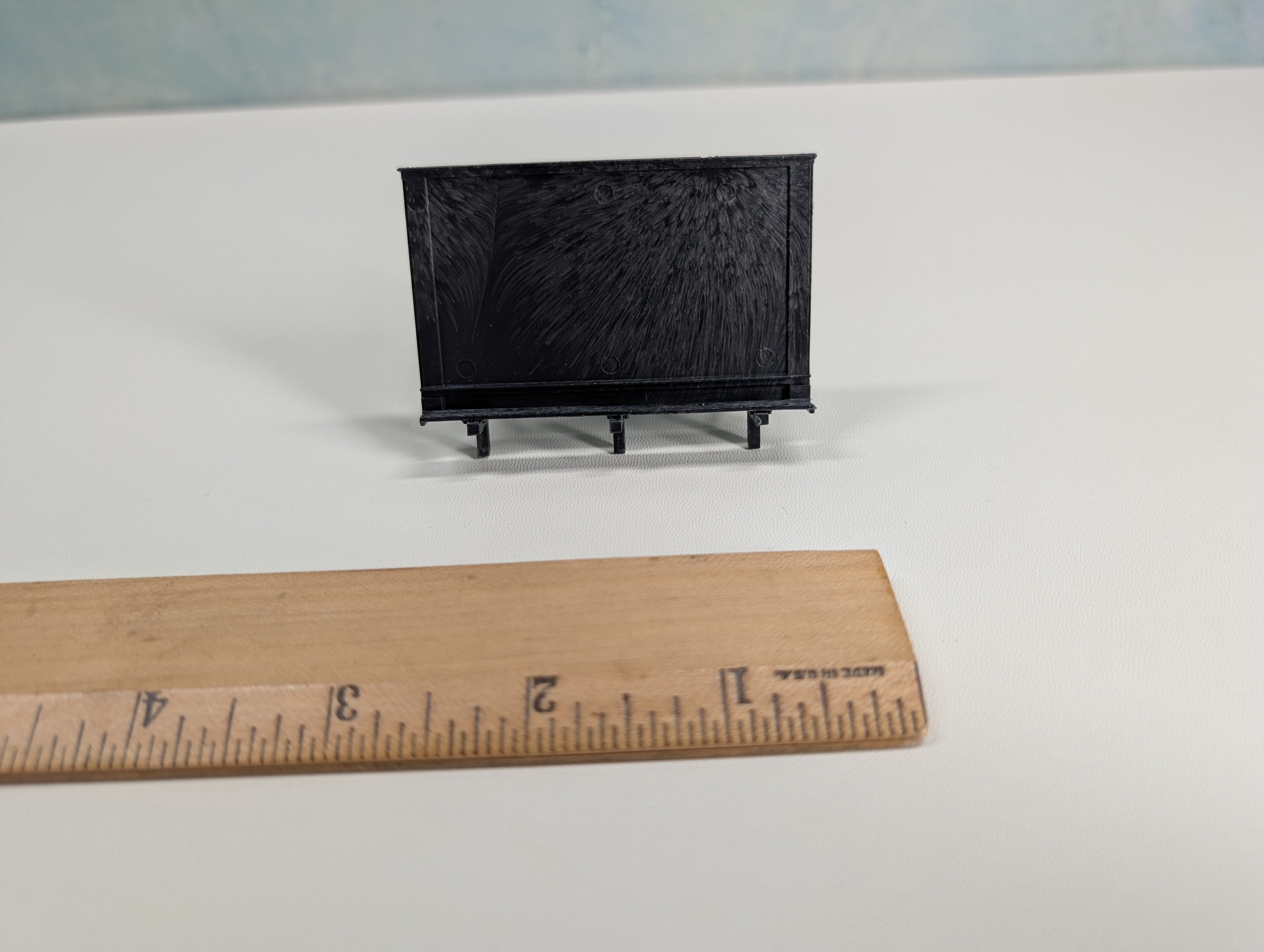 USED HO Scale Black Billboard Sign Stand (blank)