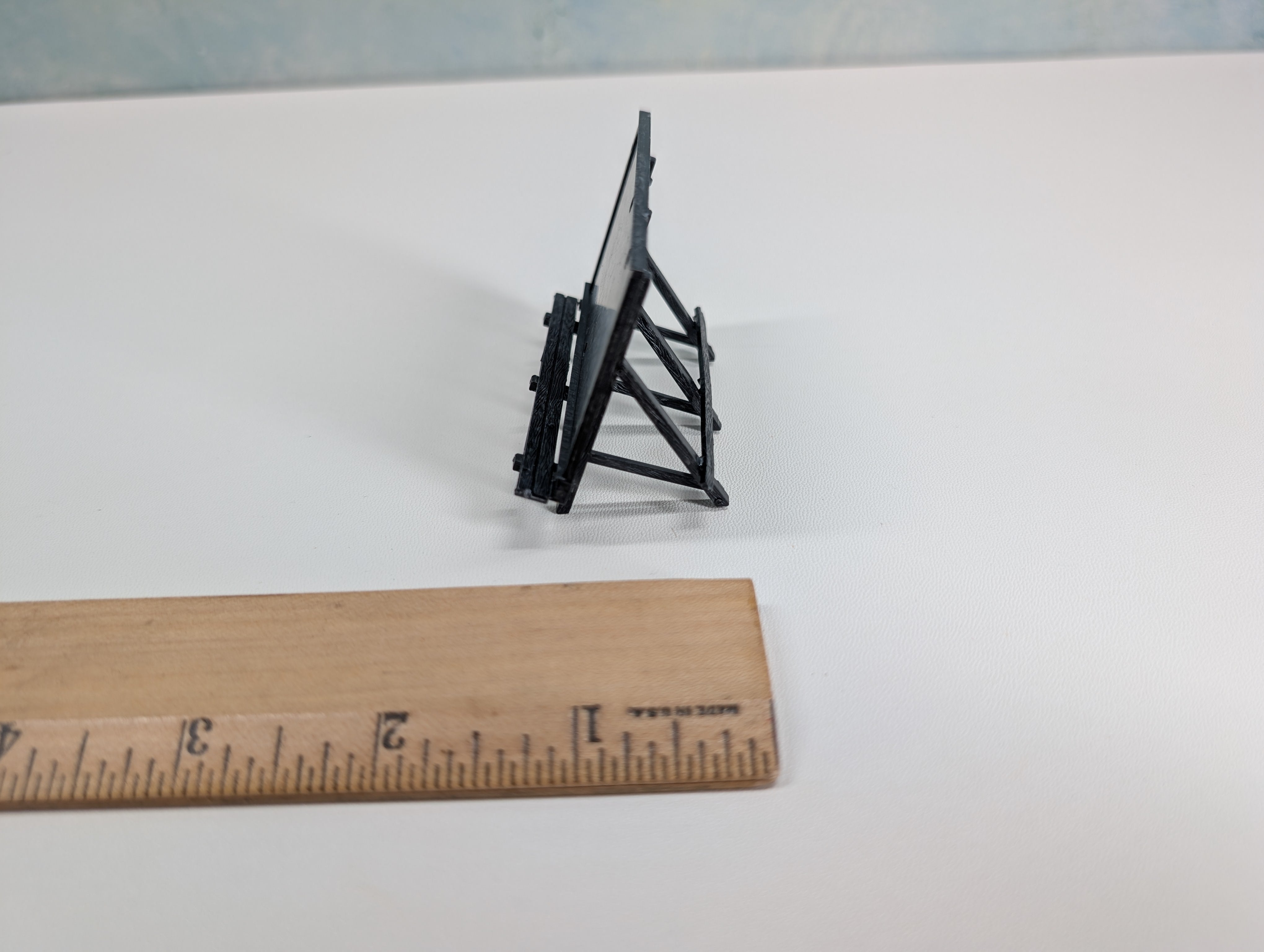 USED HO Scale Black Billboard Sign Stand (blank)