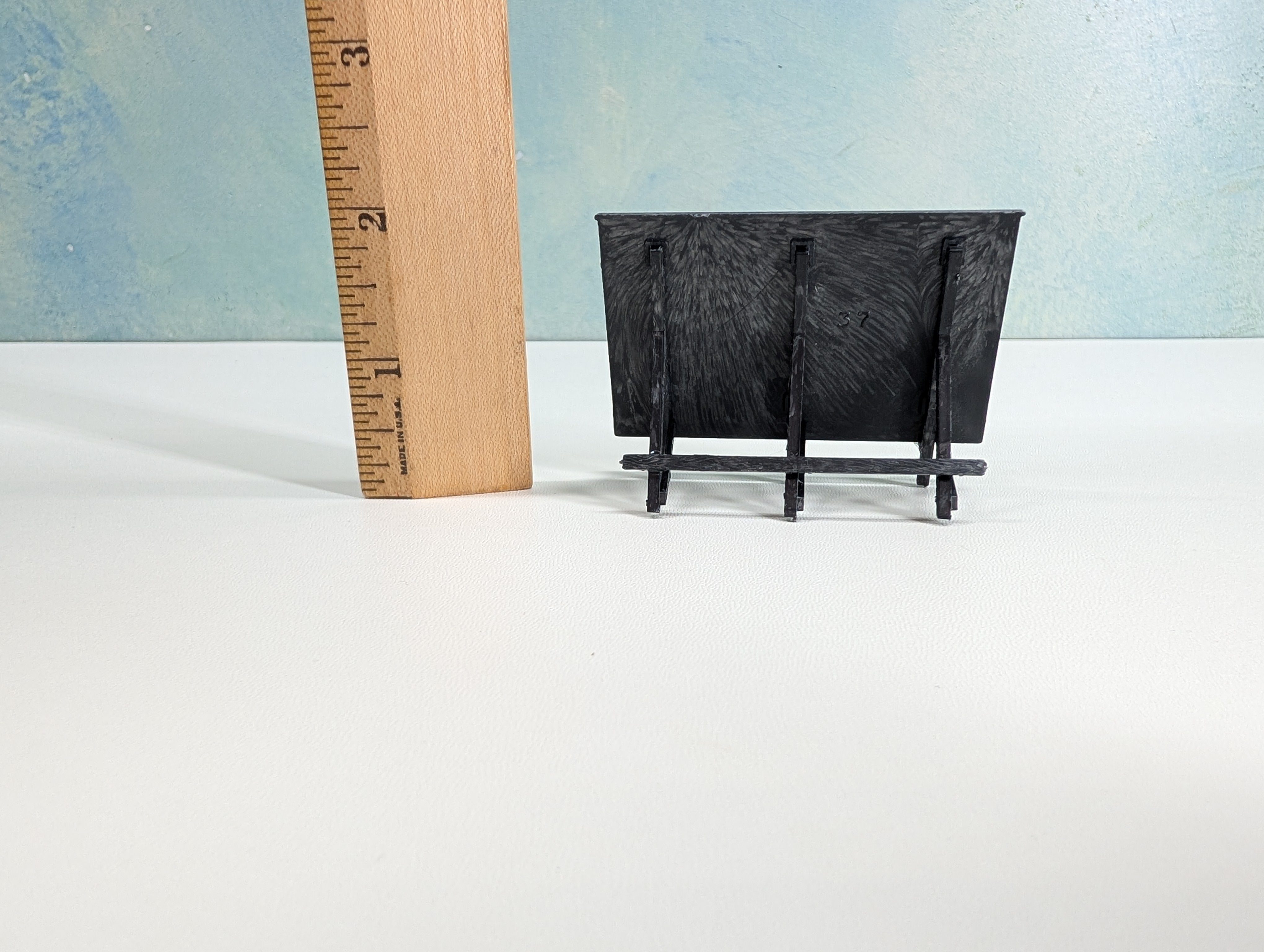 USED HO Scale Black Billboard Sign Stand (blank)
