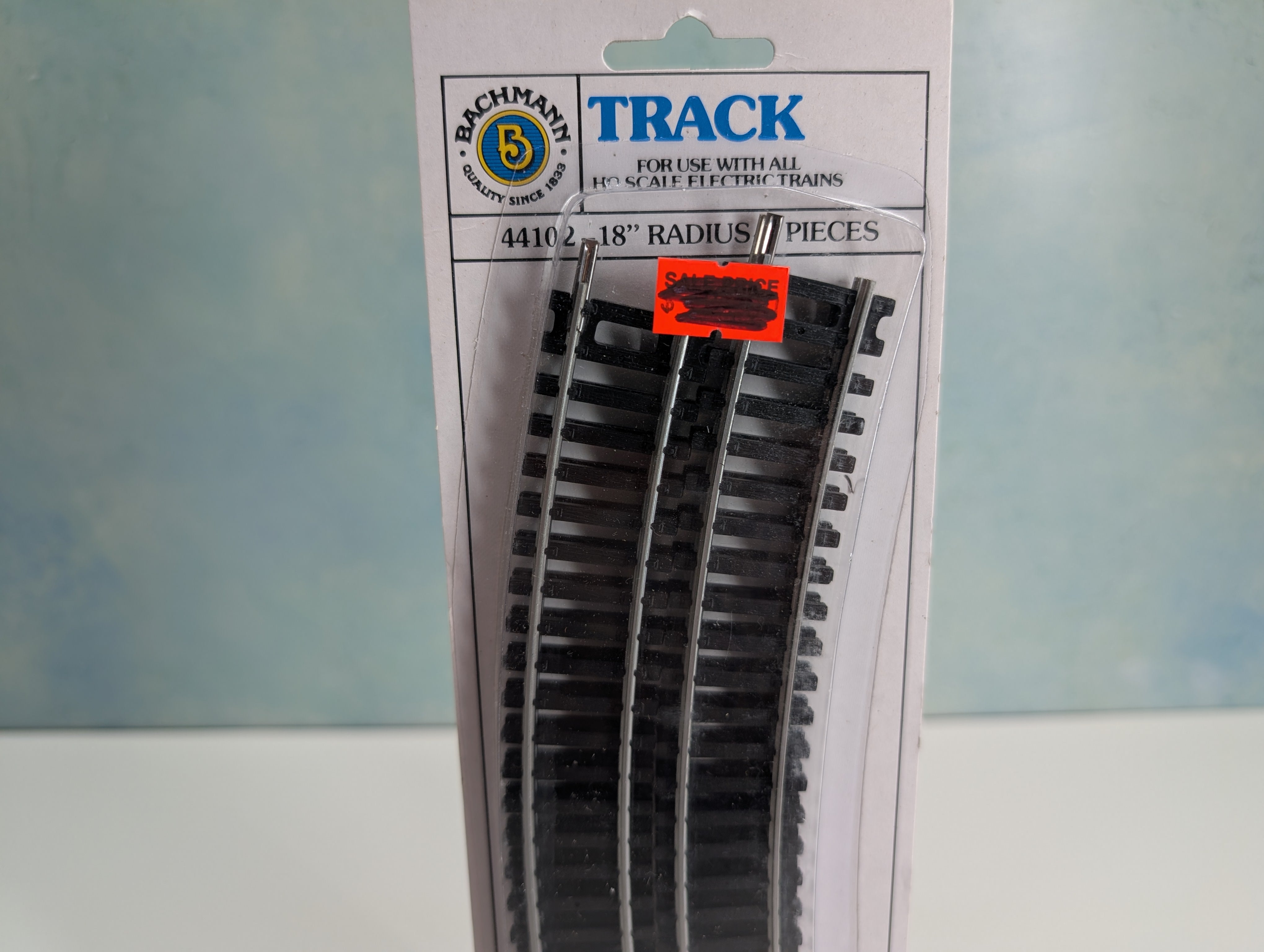 Bachmann 44102 HO Scale 18" Curved Radius Code 100 Silver Track (4 pcs)