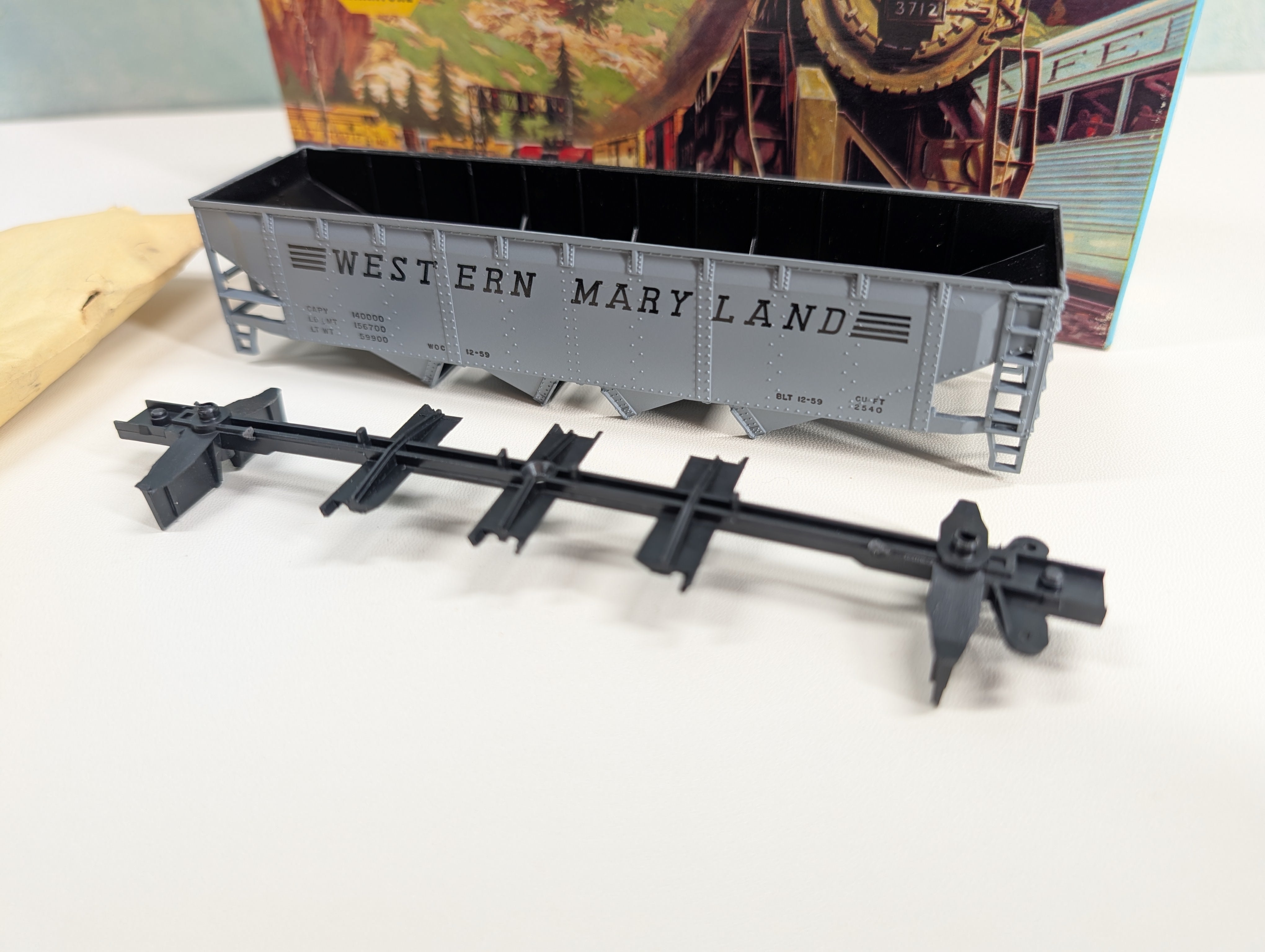 USED Athearn 1757 HO Scale Quad Hopper Western Maryland