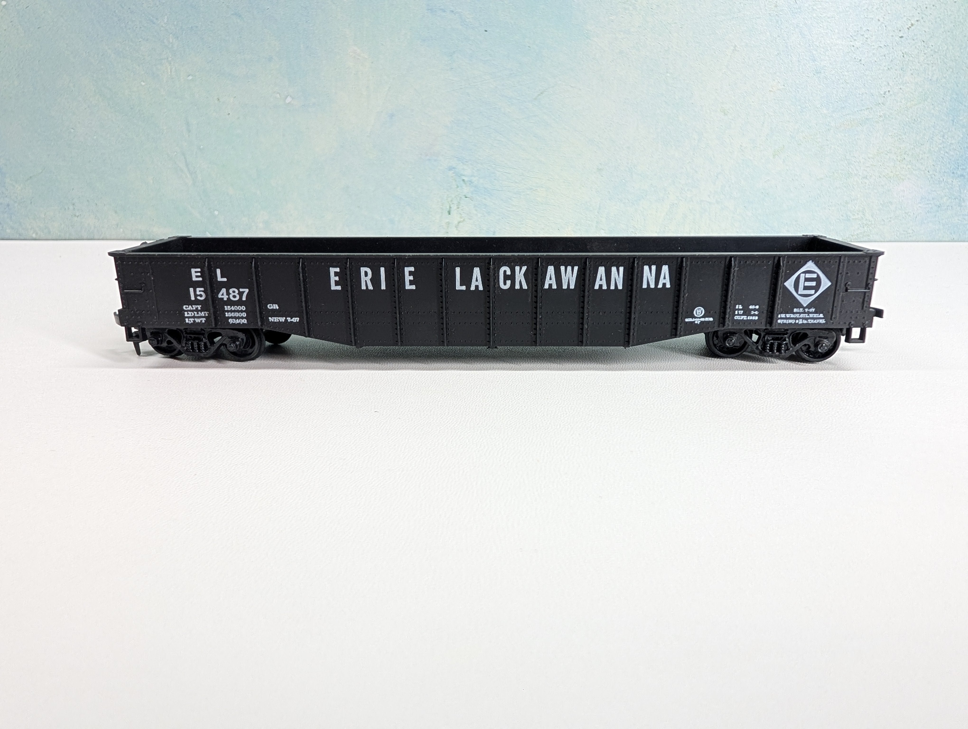USED Athearn HO Scale 50' Gondola Erie Lackawanna EL #15487