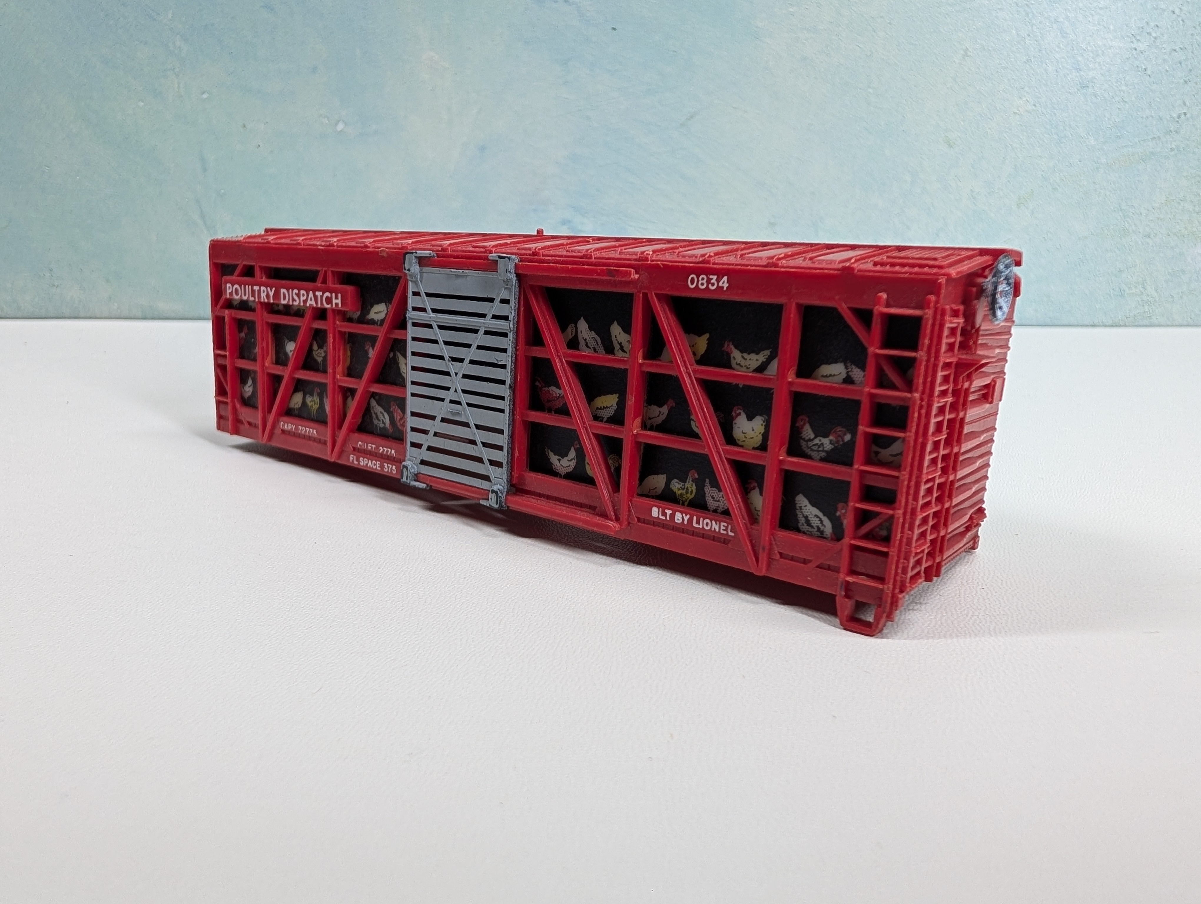 USED Lionel HO Scale Poultry Dispatch Car #0834 Rough Shell