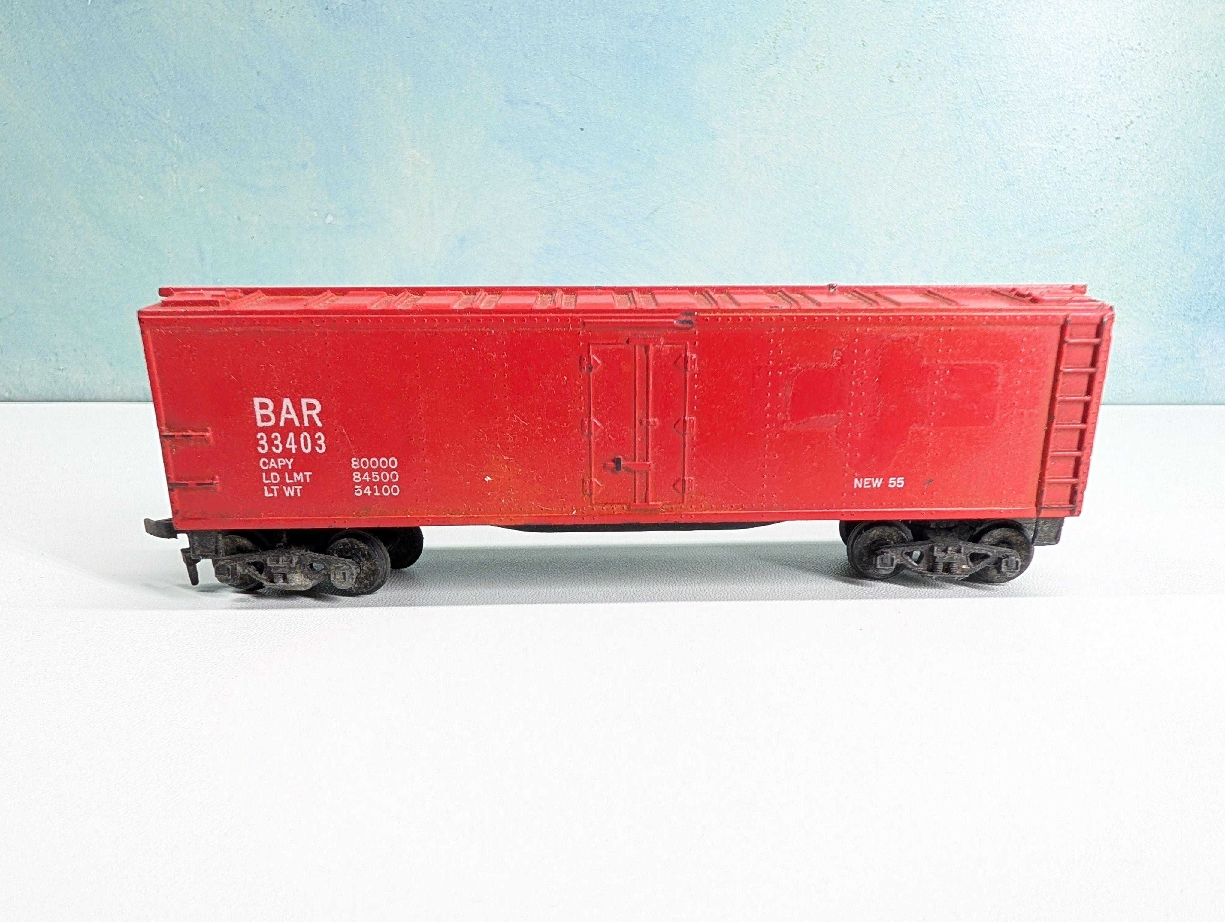 USED Gilbert HO Scale 41' Reefer Box Car Bangor and Aroostook BAR #33403