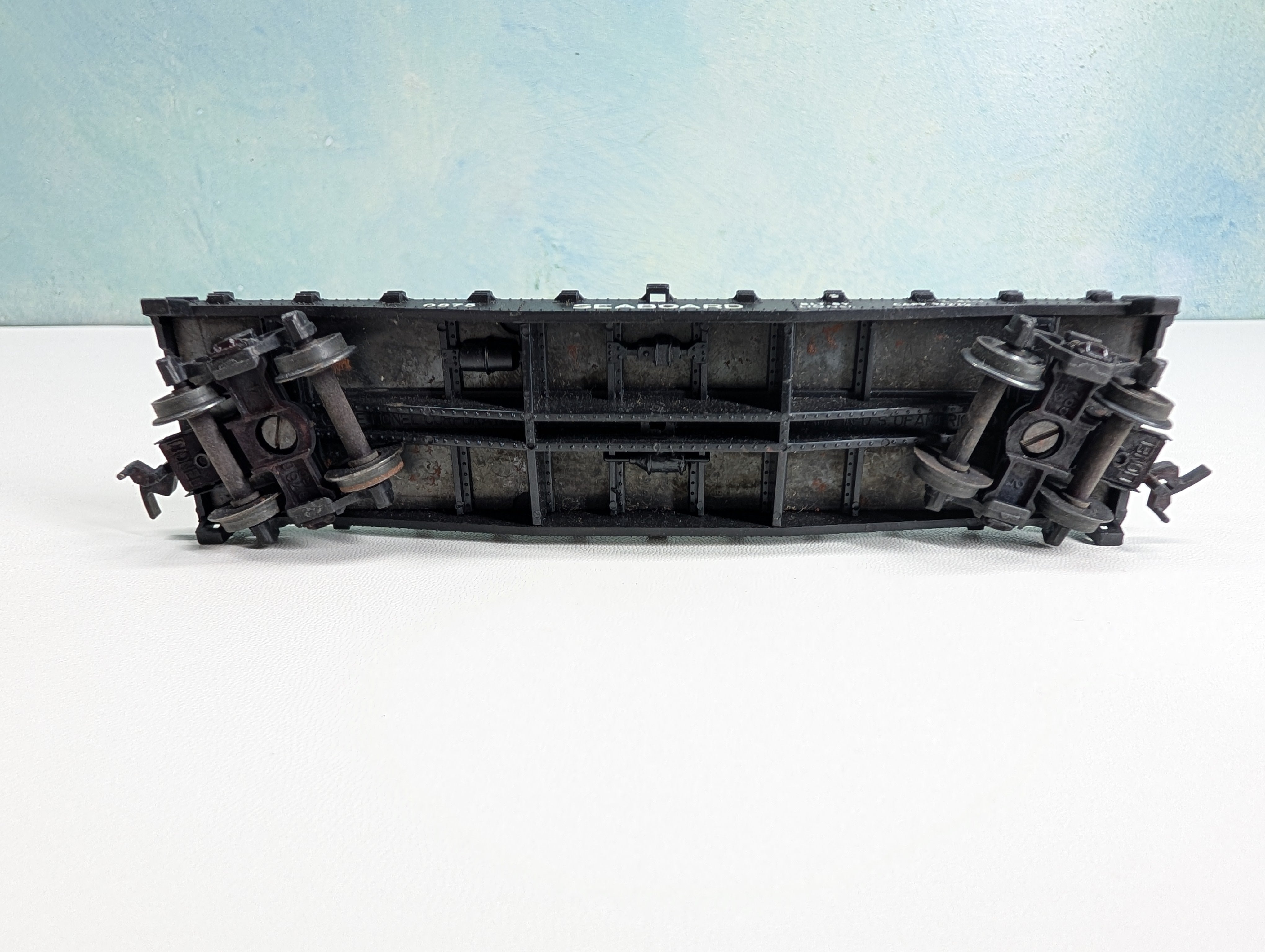 USED Lionel HO Scale 40' Missle Rocket Flat Car Seaboard #0875 No Rocket